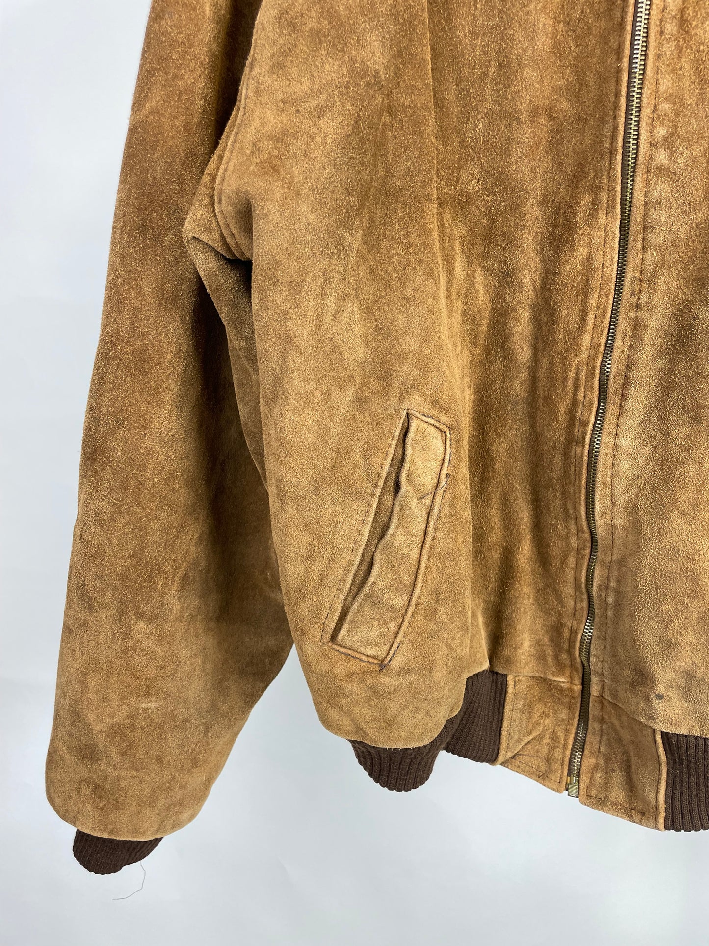 Vintage 90s Bomber Suede Jacket