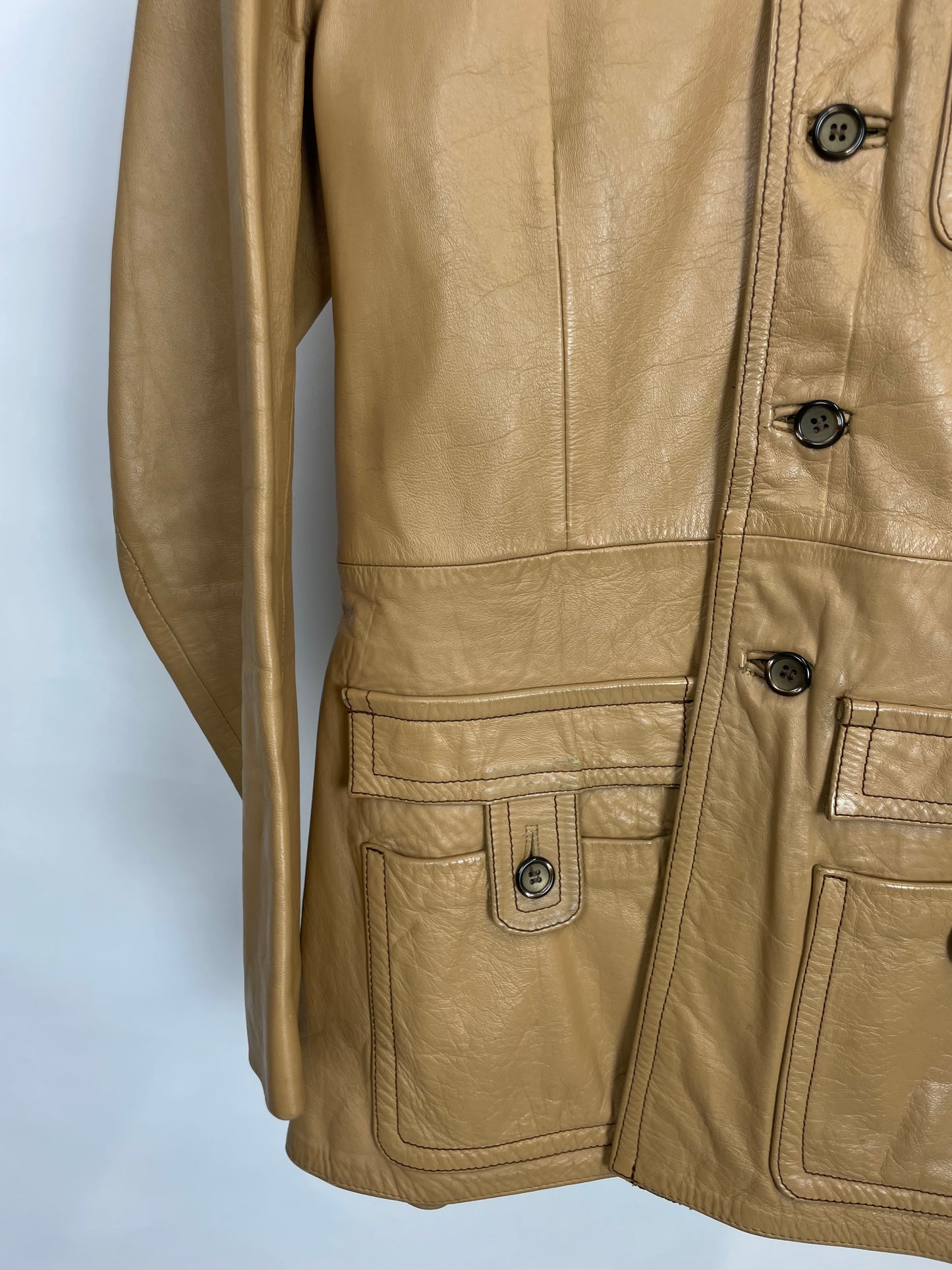 Vintage 90s Made In England Leather Jacket