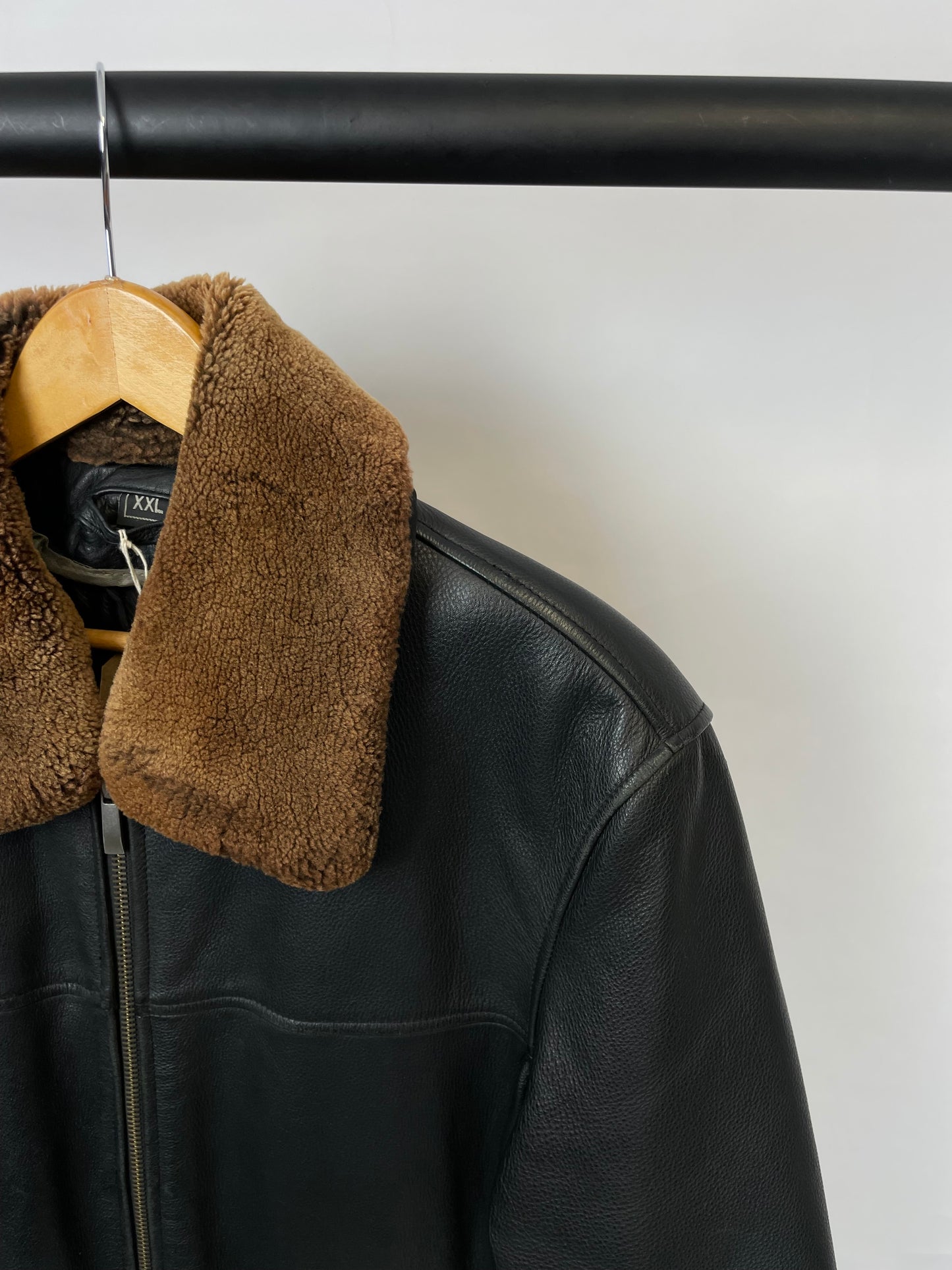 Vintage 90s Aviator Leather Jacket