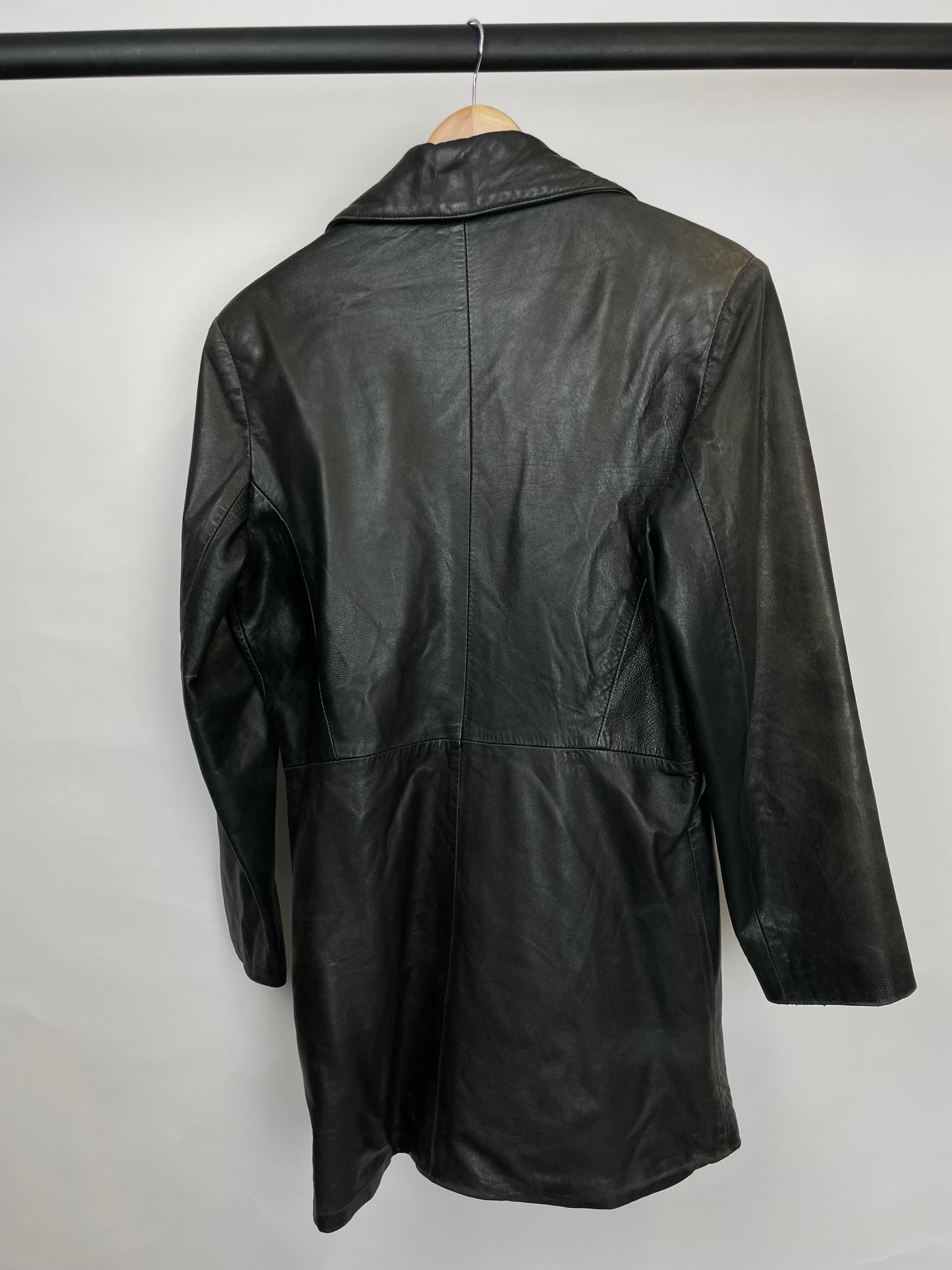 Vintage 90s Richards Reward Long Leather Jacket