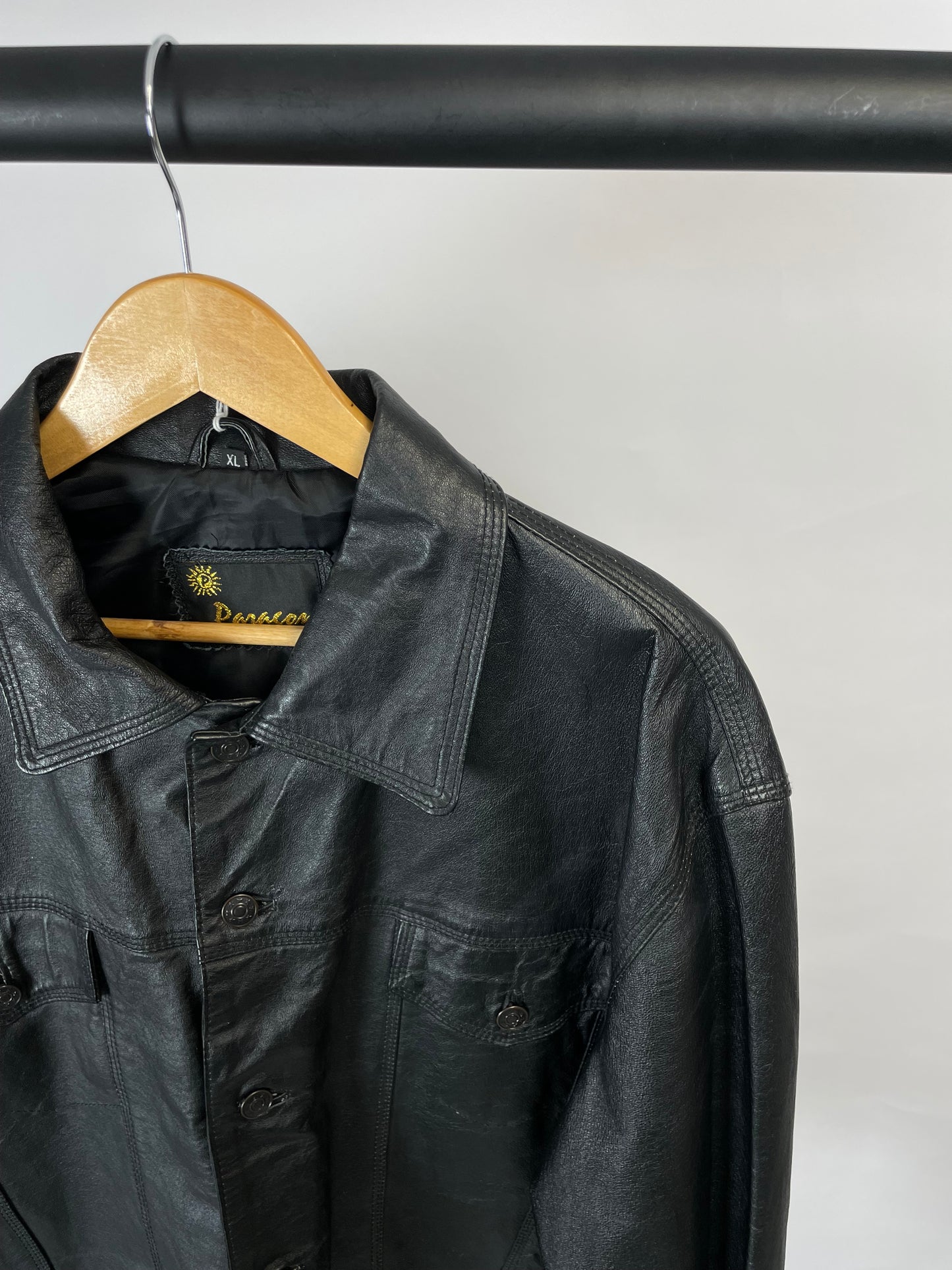 Vintage Paragon 90s Black Leather Jacket