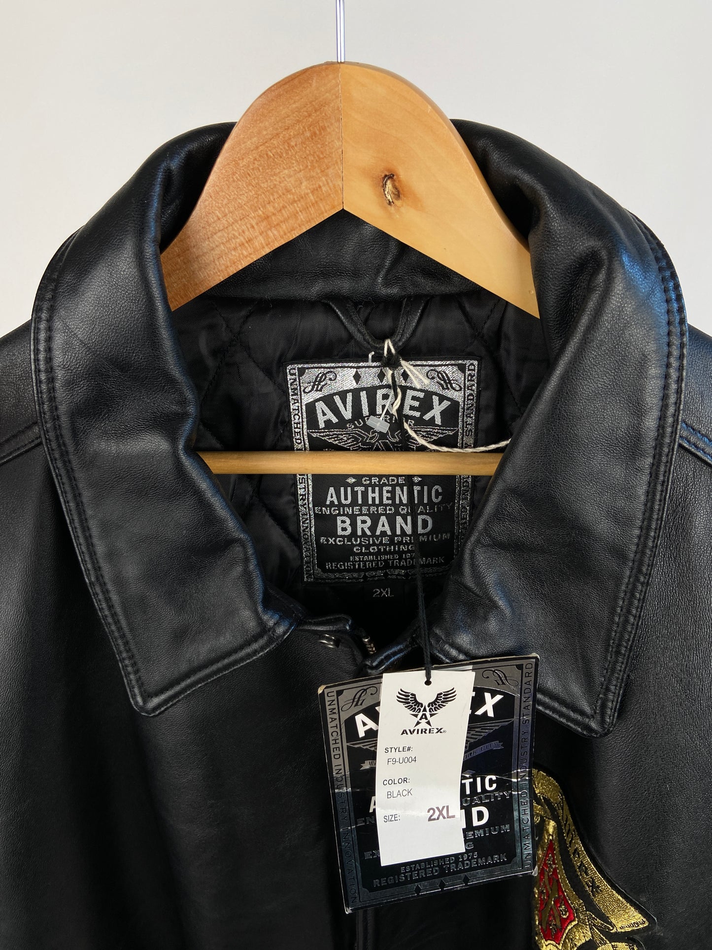 Vintage Avirex 90s Leather Bomber Jacket