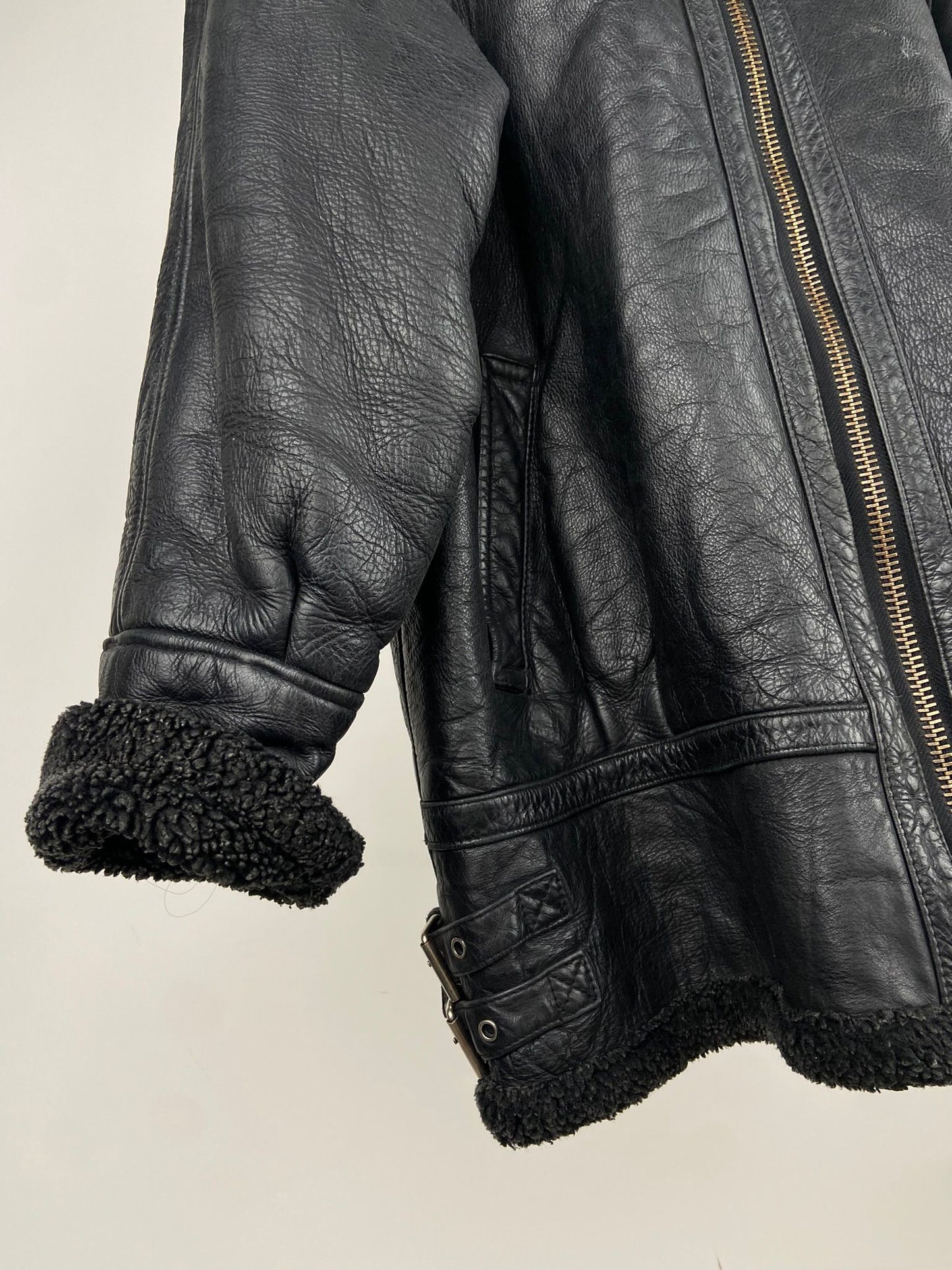 Vintage 80s Leather Aviator Jacket