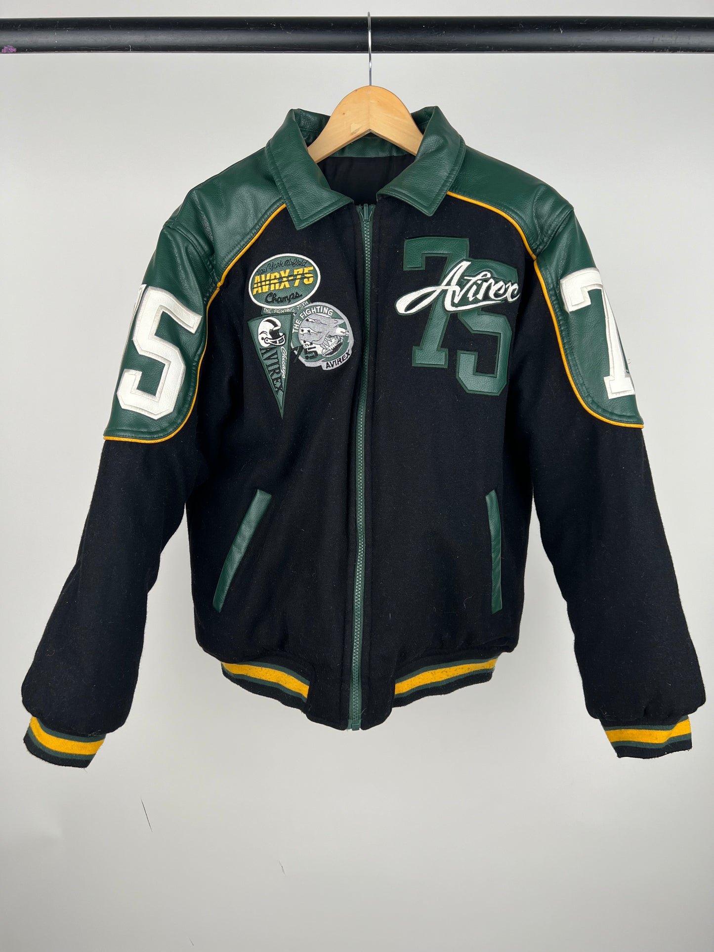 Vintage 90s Avirex 75 Champs Reversible Jacket