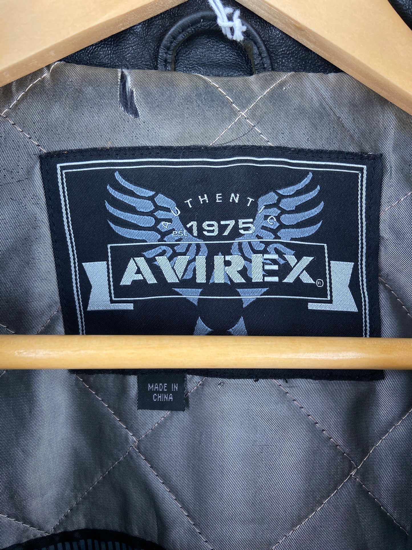 Vintage Avirex 90s Leather Bomber Jacket