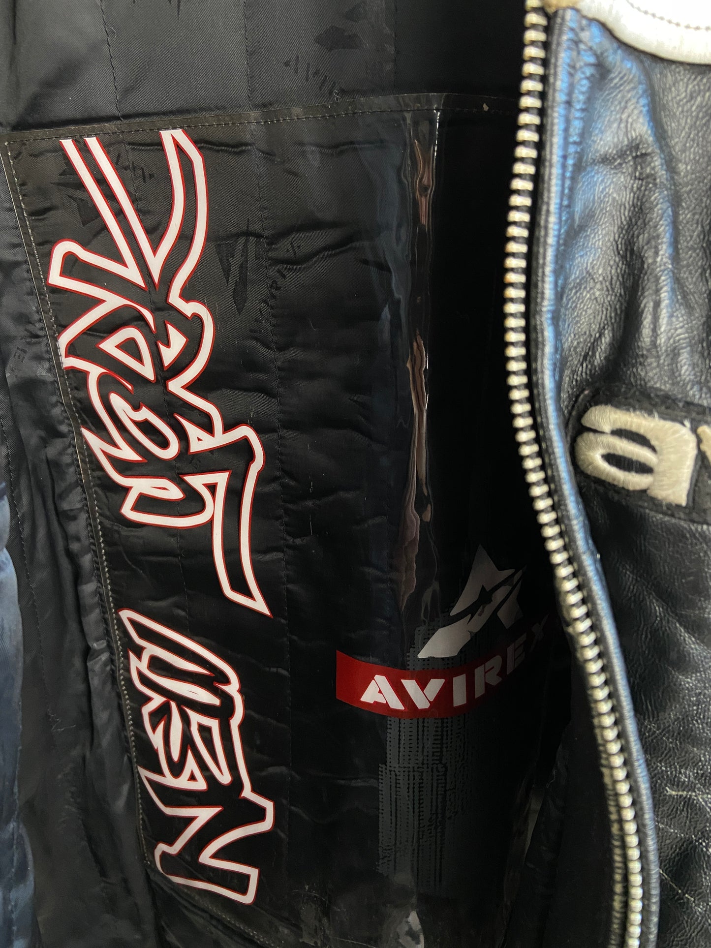 Vintage Avirex 90s Leather Bomber Jacket
