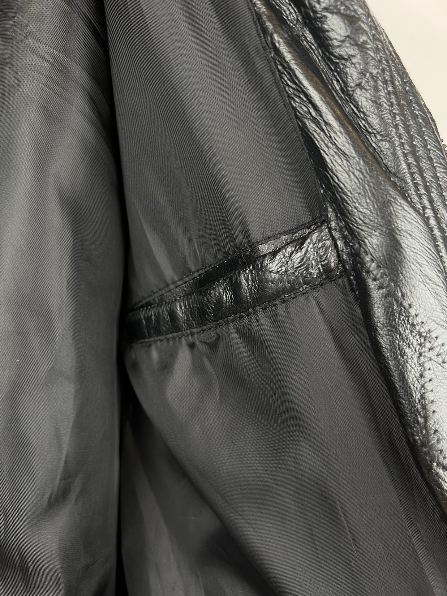 Vintage 90s Patchwork Leather Jacket