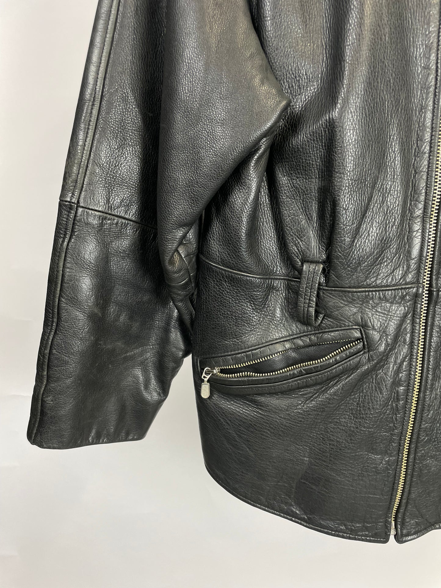 Vintage 90s Winlit Long Leather Jacket