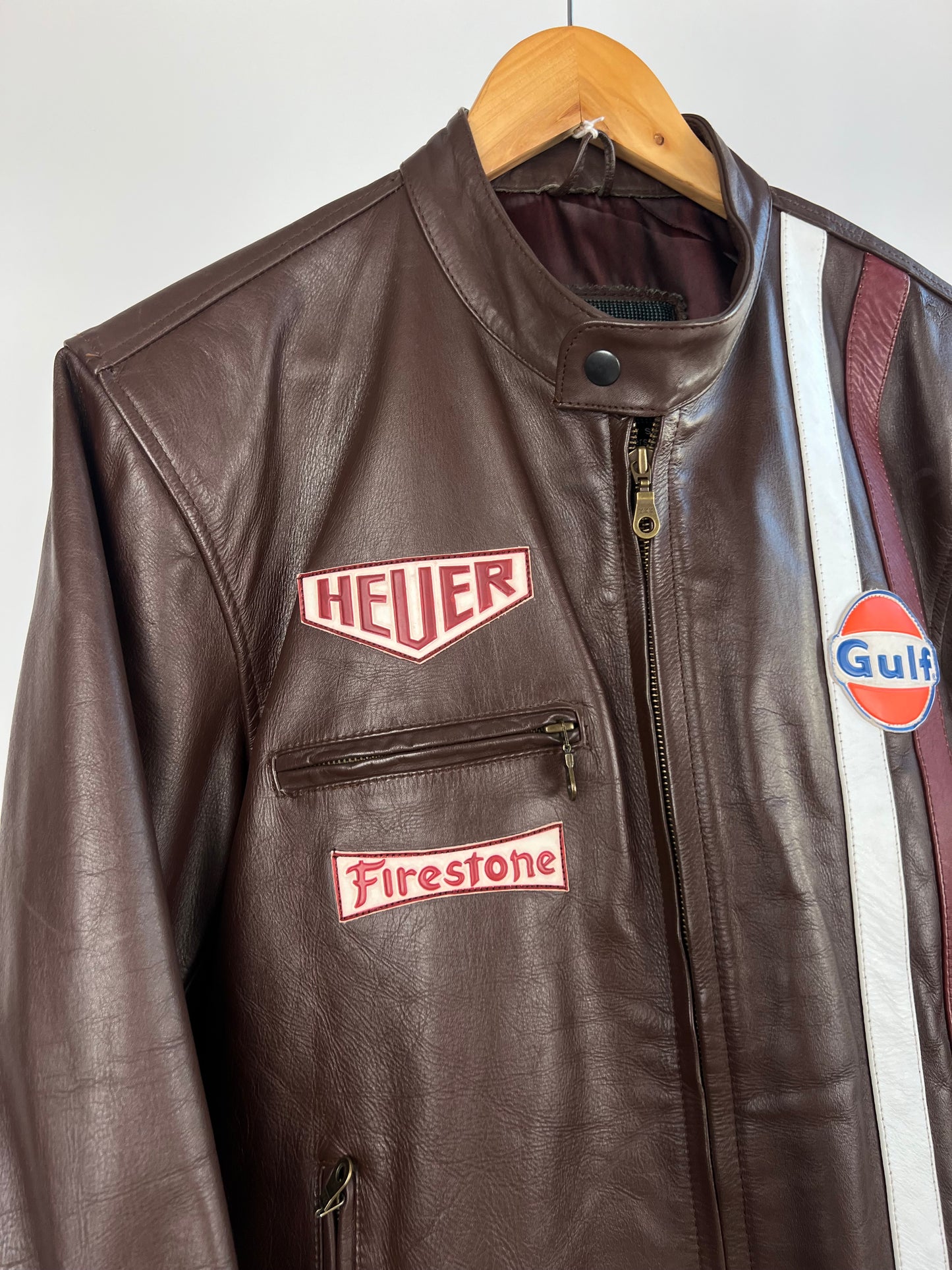 Heuer 90s Leather Motorbike Jacket