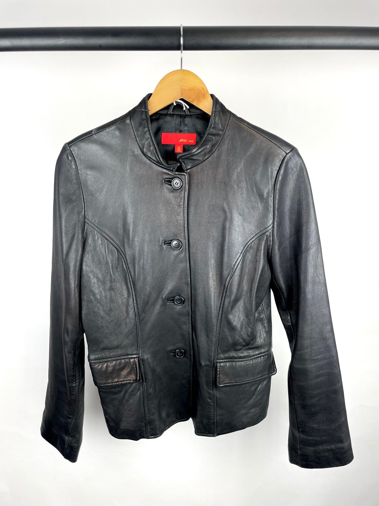 Vintage 90s Max USA Leather Jacket