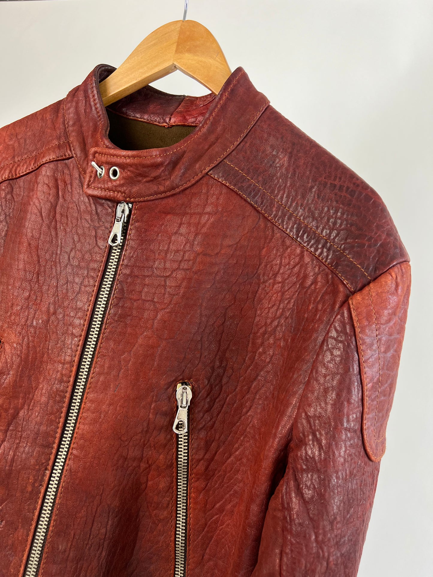 Marcello Pampaloni 90s Leather Biker Jacket