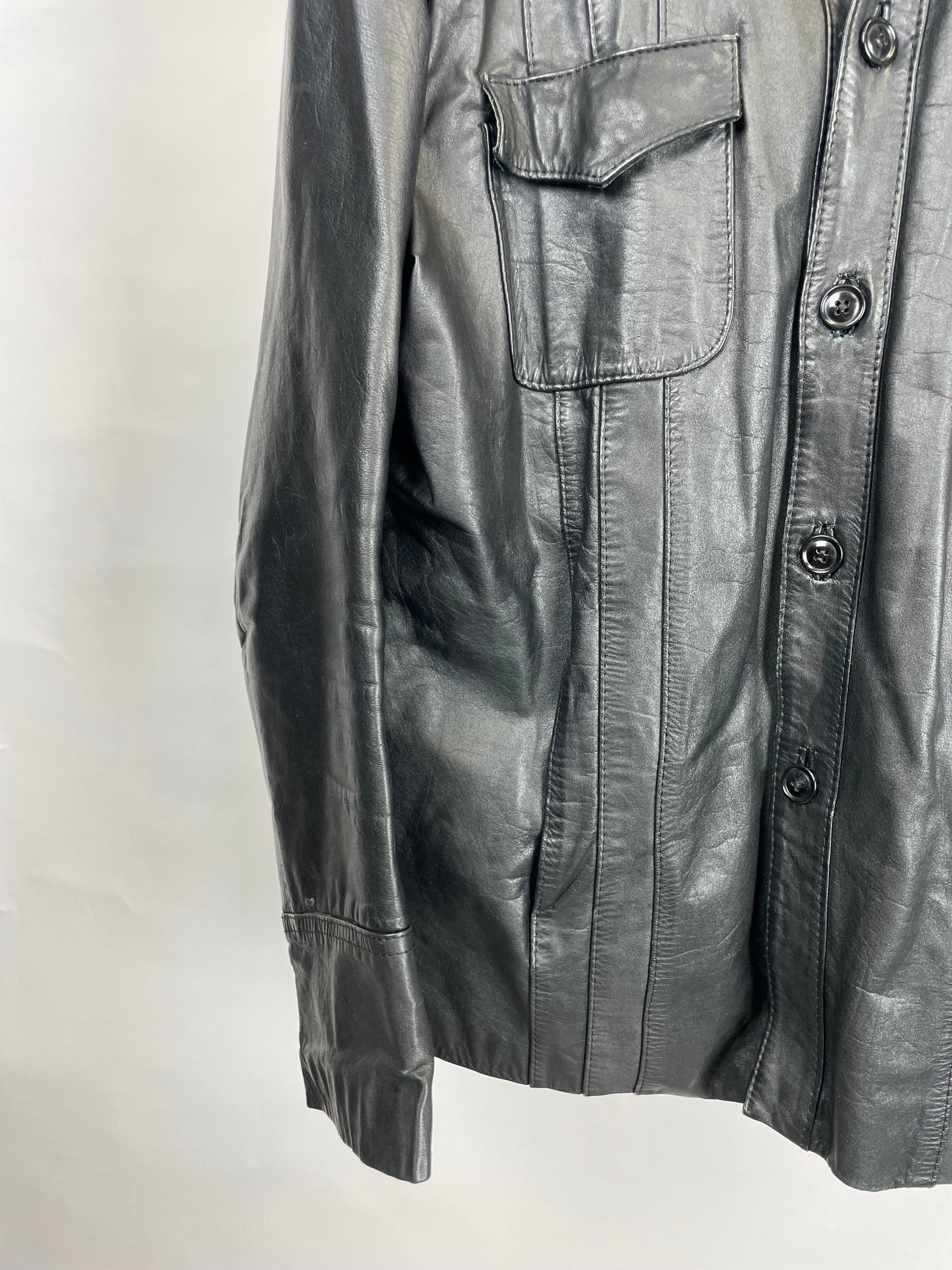 Vintage 80s ECHTLEER Black Leather Jacket