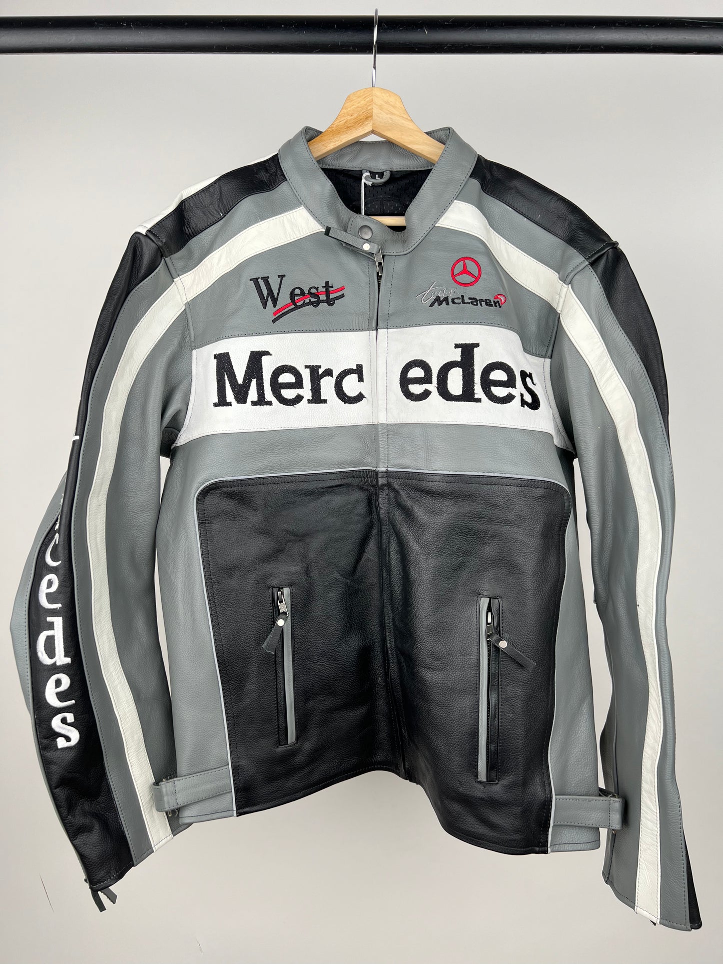Mercedes 90s Leather Motorbike Jacket