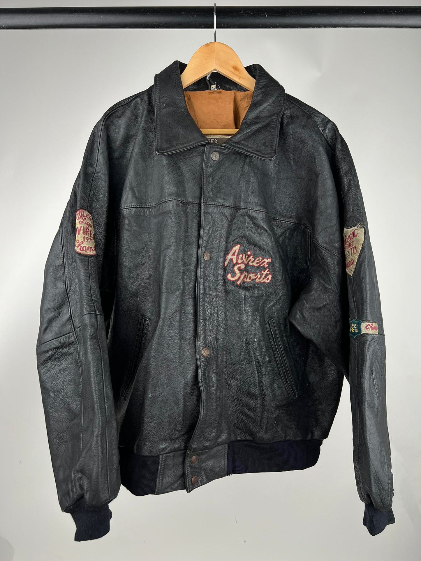 Vintage Avirex 90s Leather Bomber Jacket