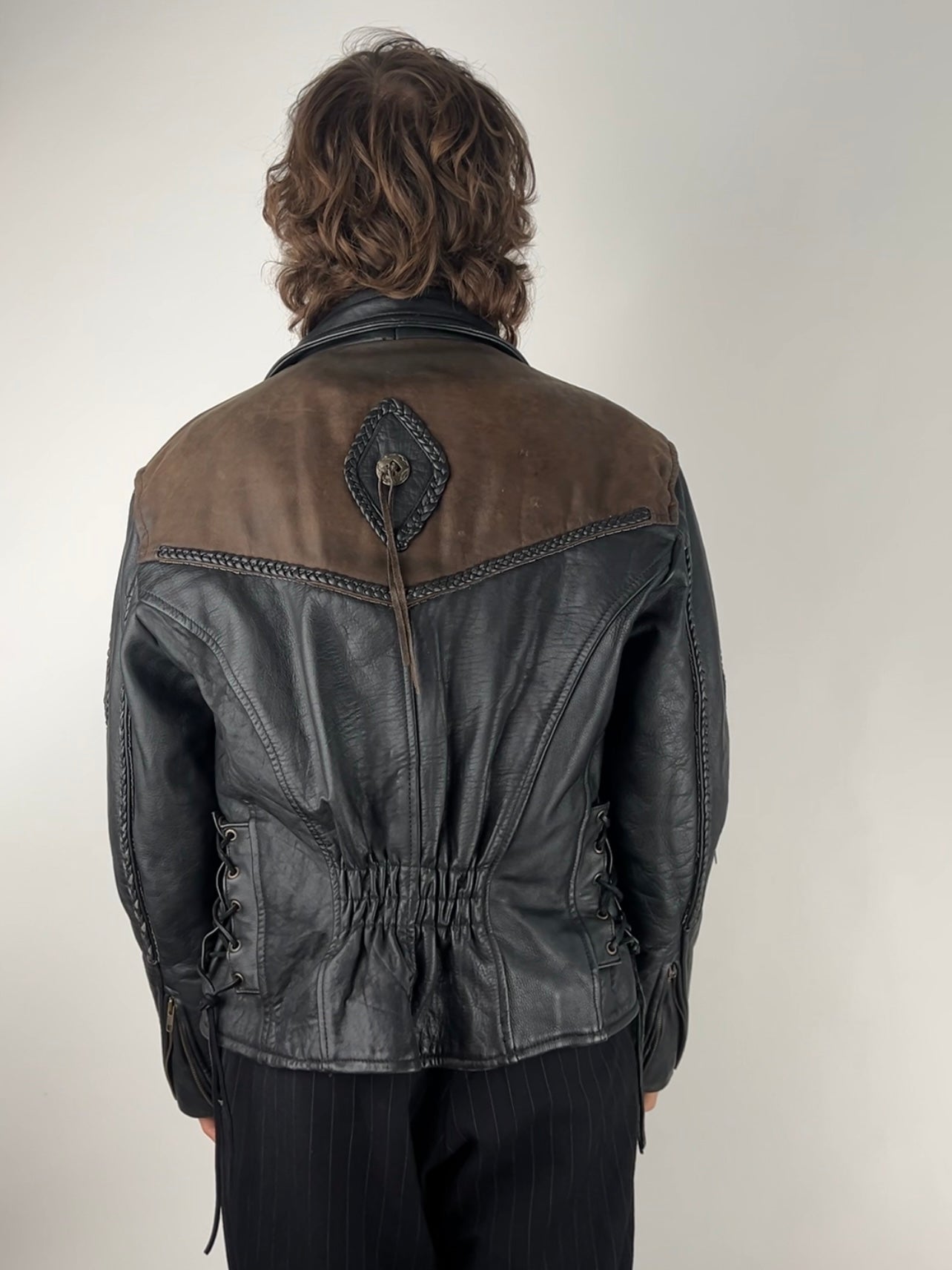 Vintage 90s Leather Tassel Jacket