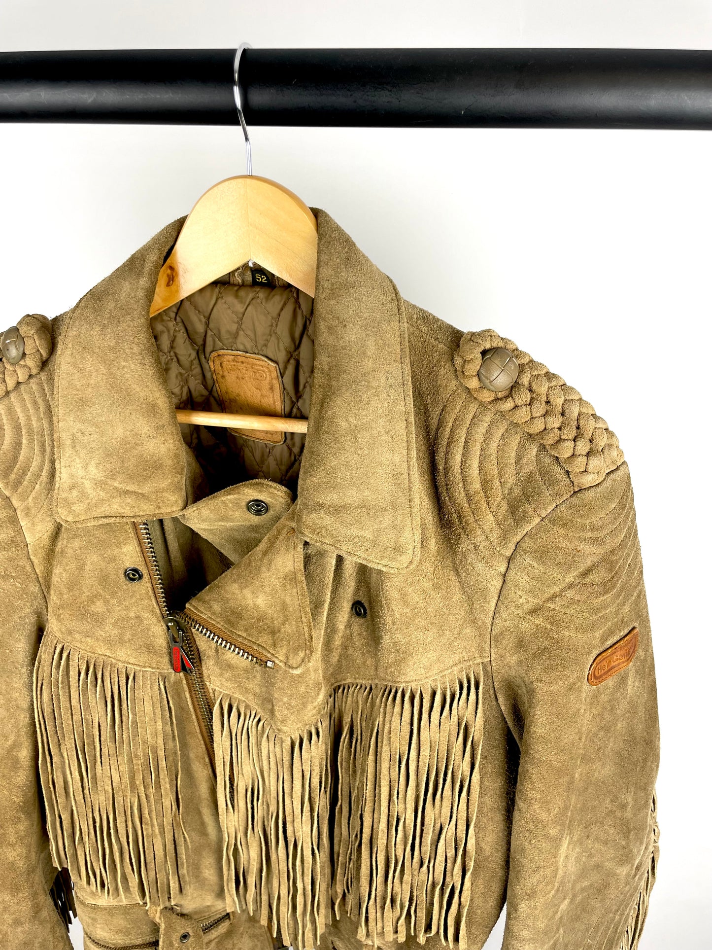 Vintage 70s Hein Gericke Suede Tassel Jacket