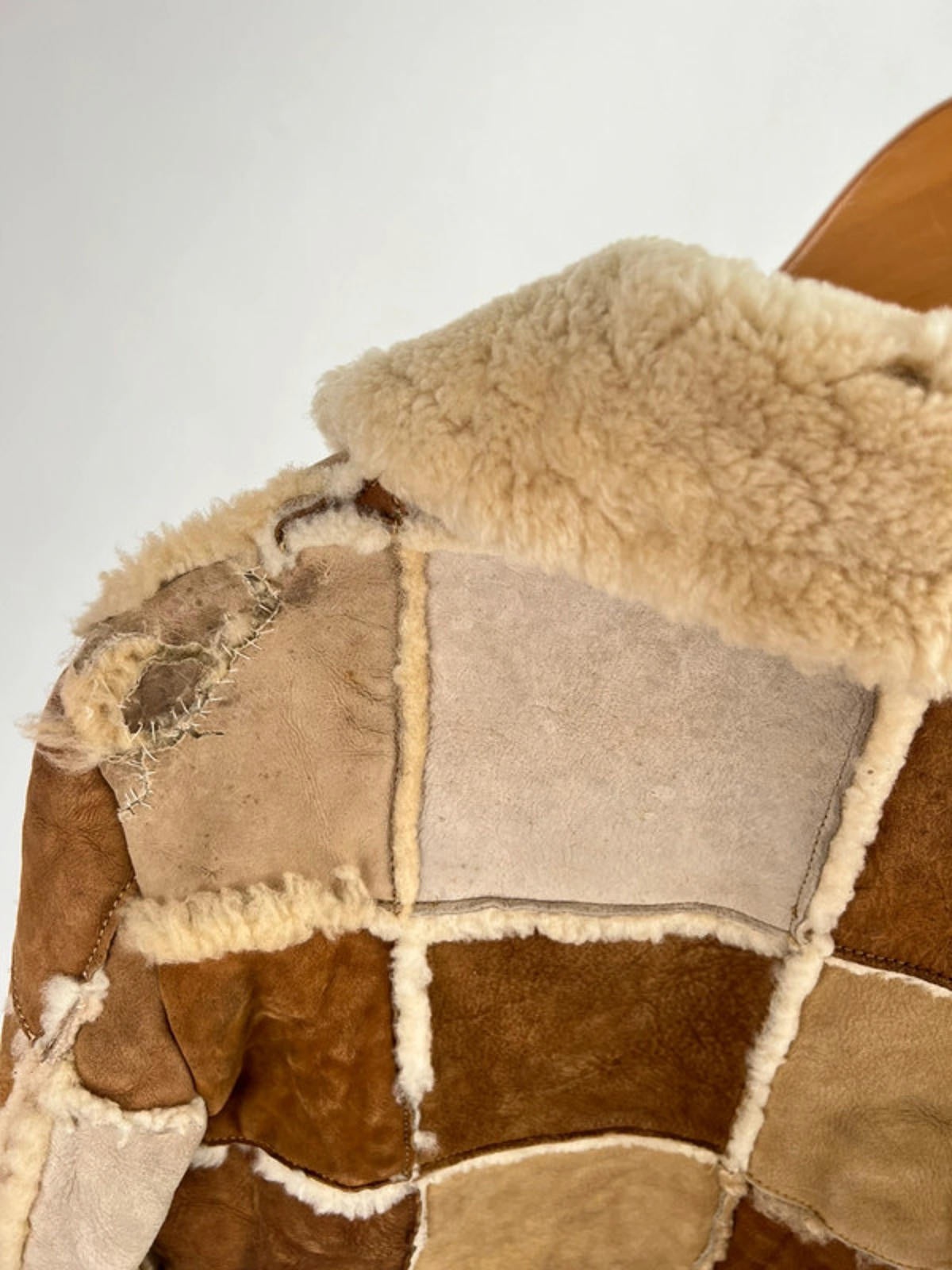 Vintage 70s Patchwork Sheepskin Jacket