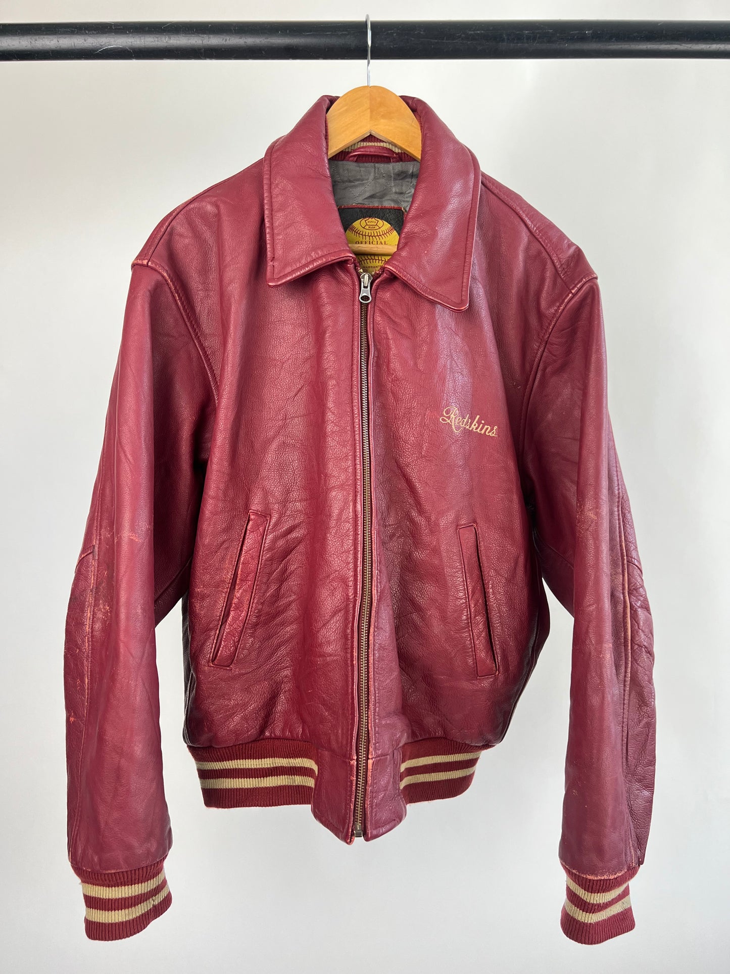 Redskins 90s Leather Baseball Jacket