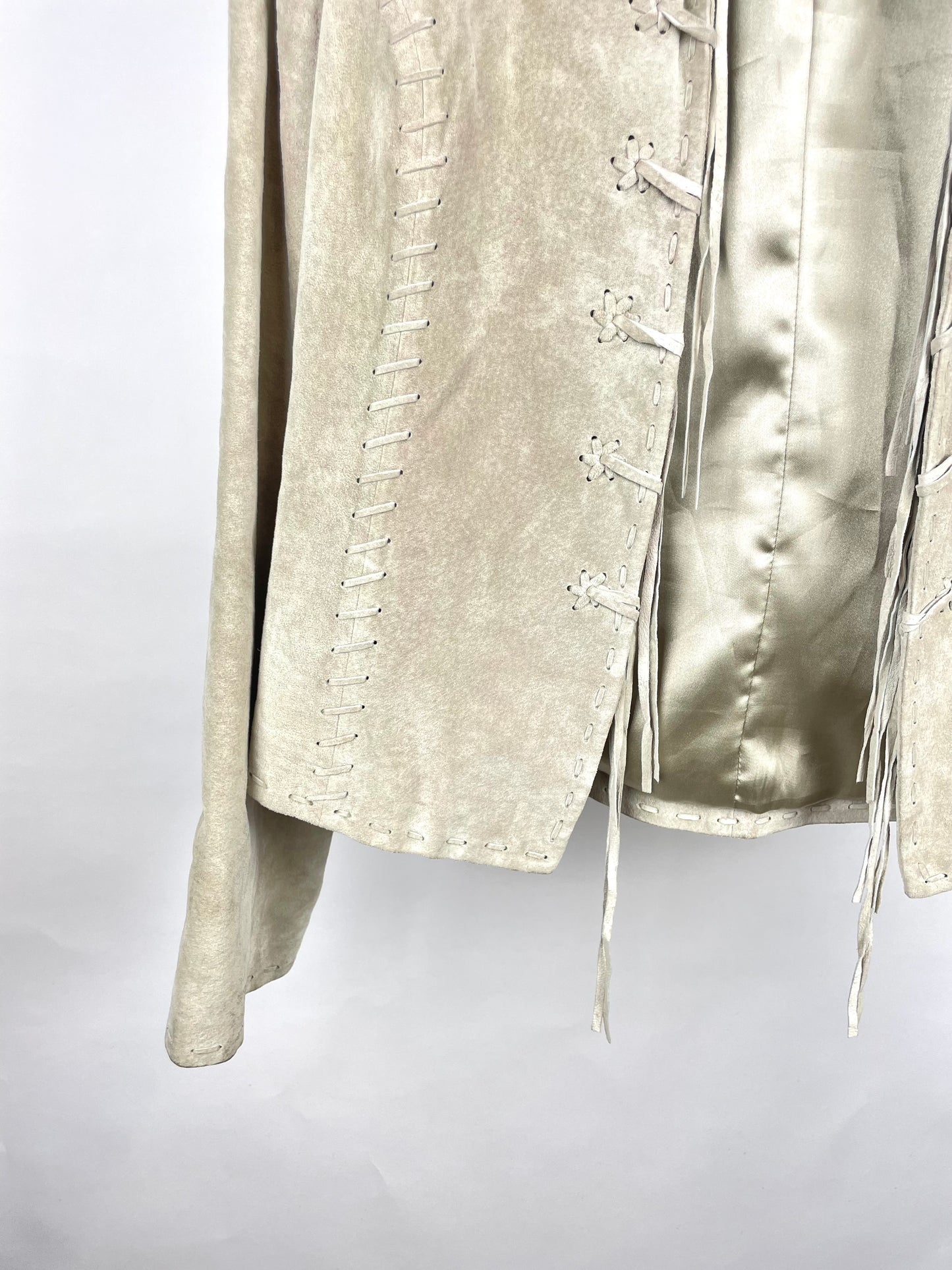 Vintage 90s tallZone Suede Tassel Jacket