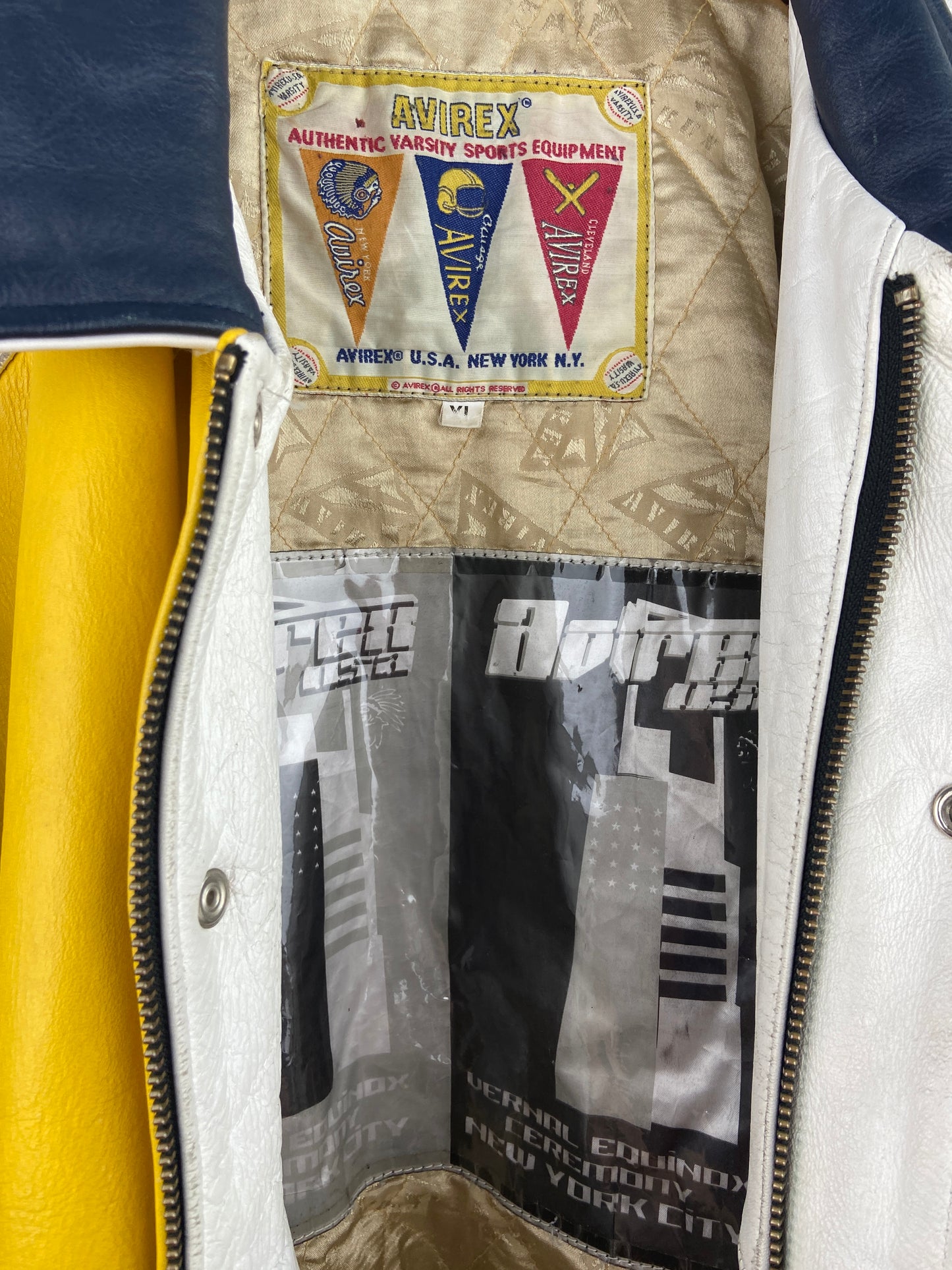 Vintage Avirex 90s Leather Bomber Jacket