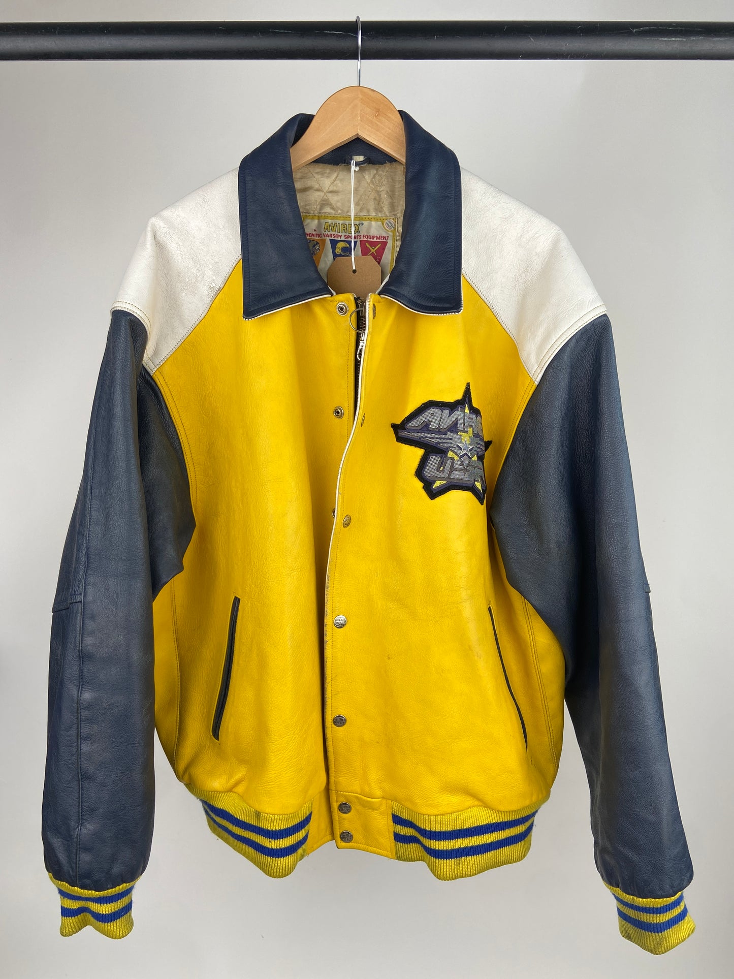 Vintage Avirex 90s Leather Bomber Jacket