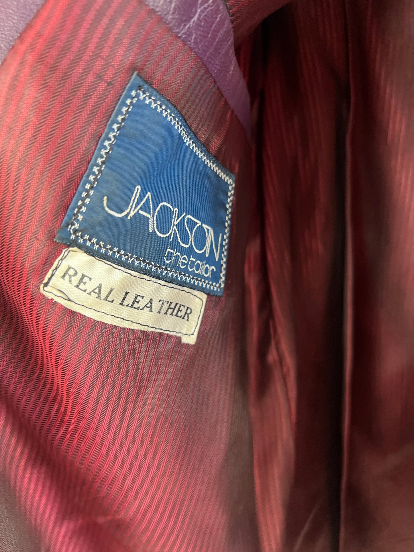 Vintage 70s Jackson Leather Two Tone Jacket