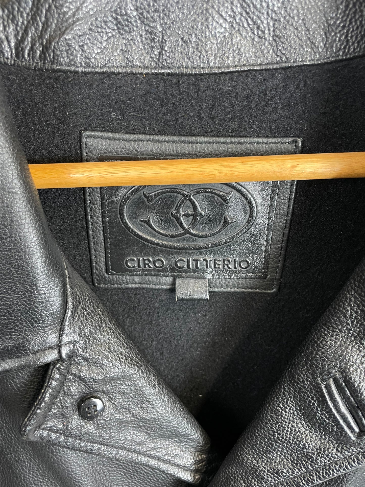 Vintage 90s Ciro Citterio Trench Leather Jacket