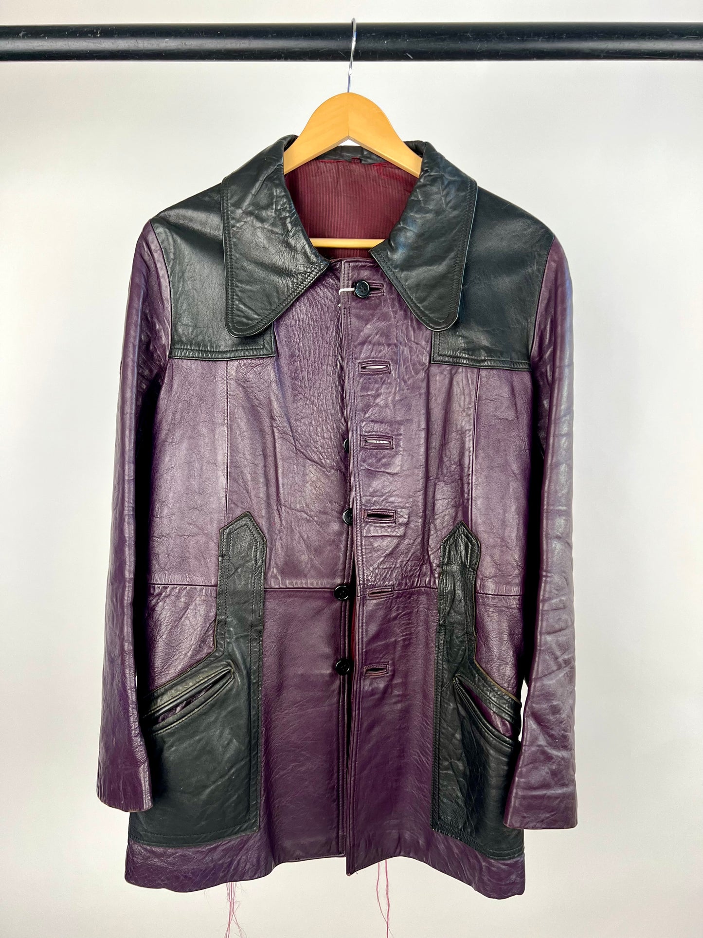 Vintage 70s Jackson Leather Two Tone Jacket