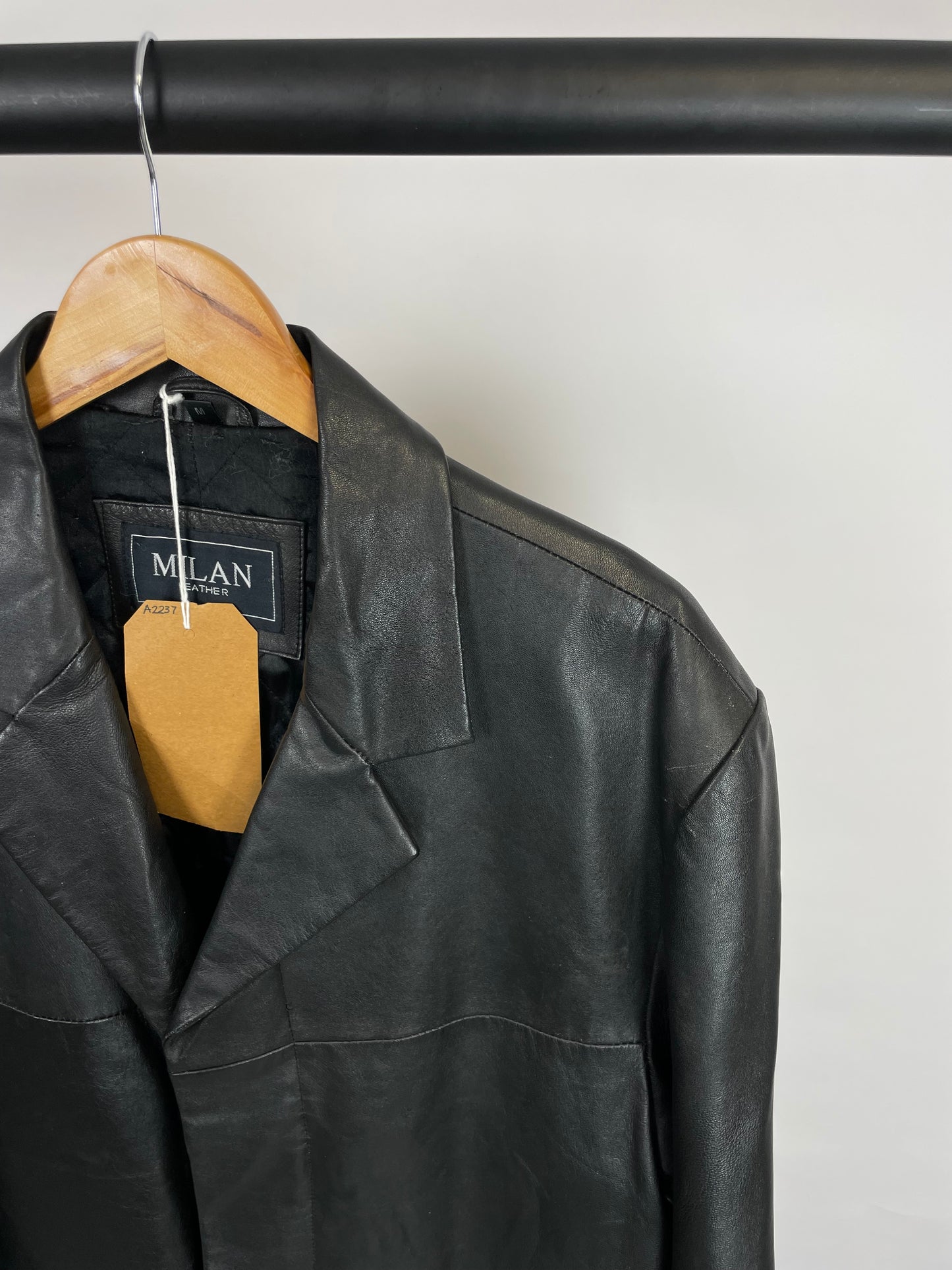 Vintage 90s Milan Long Leather Jacket