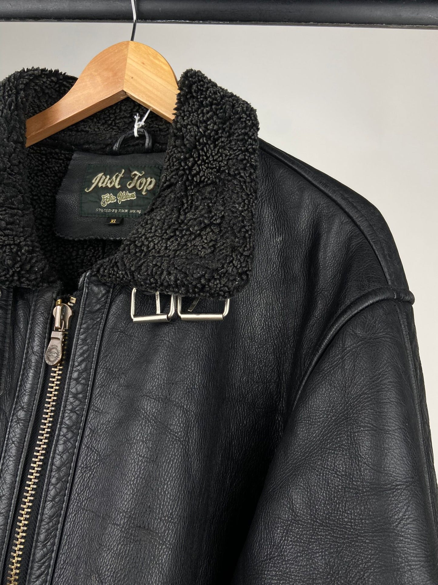 Vintage 80s Leather Aviator Jacket