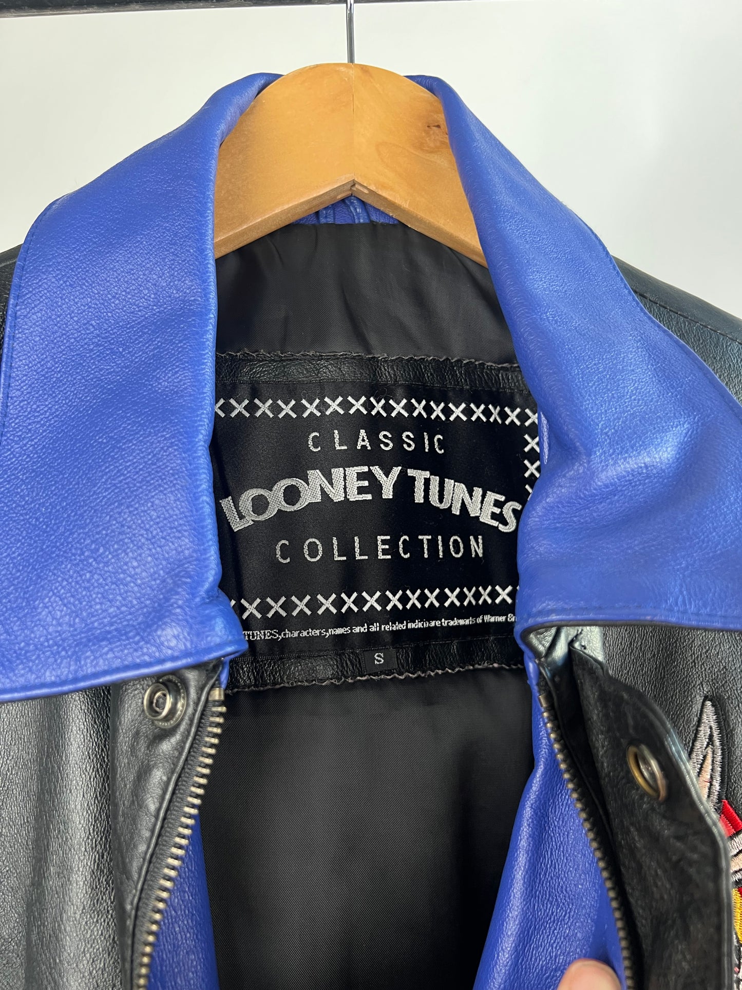 Vintage Looney Tunes 90s Leather Jacket