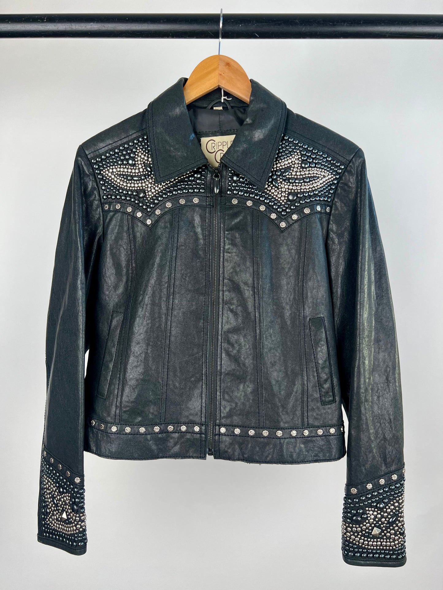 Vintage 90s Cripple Creek Studded Leather Jacket