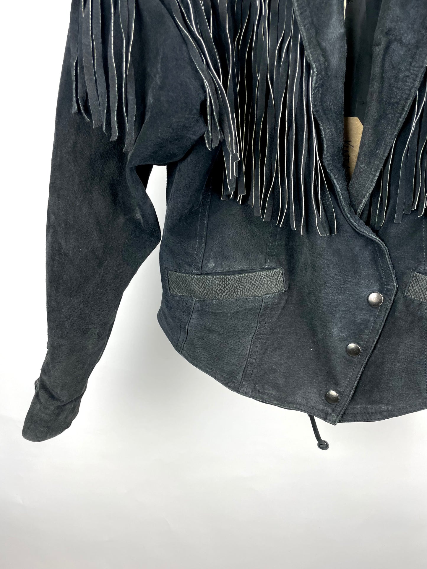 Vintage 90s Cosa Nova Tassel Suede Jacket