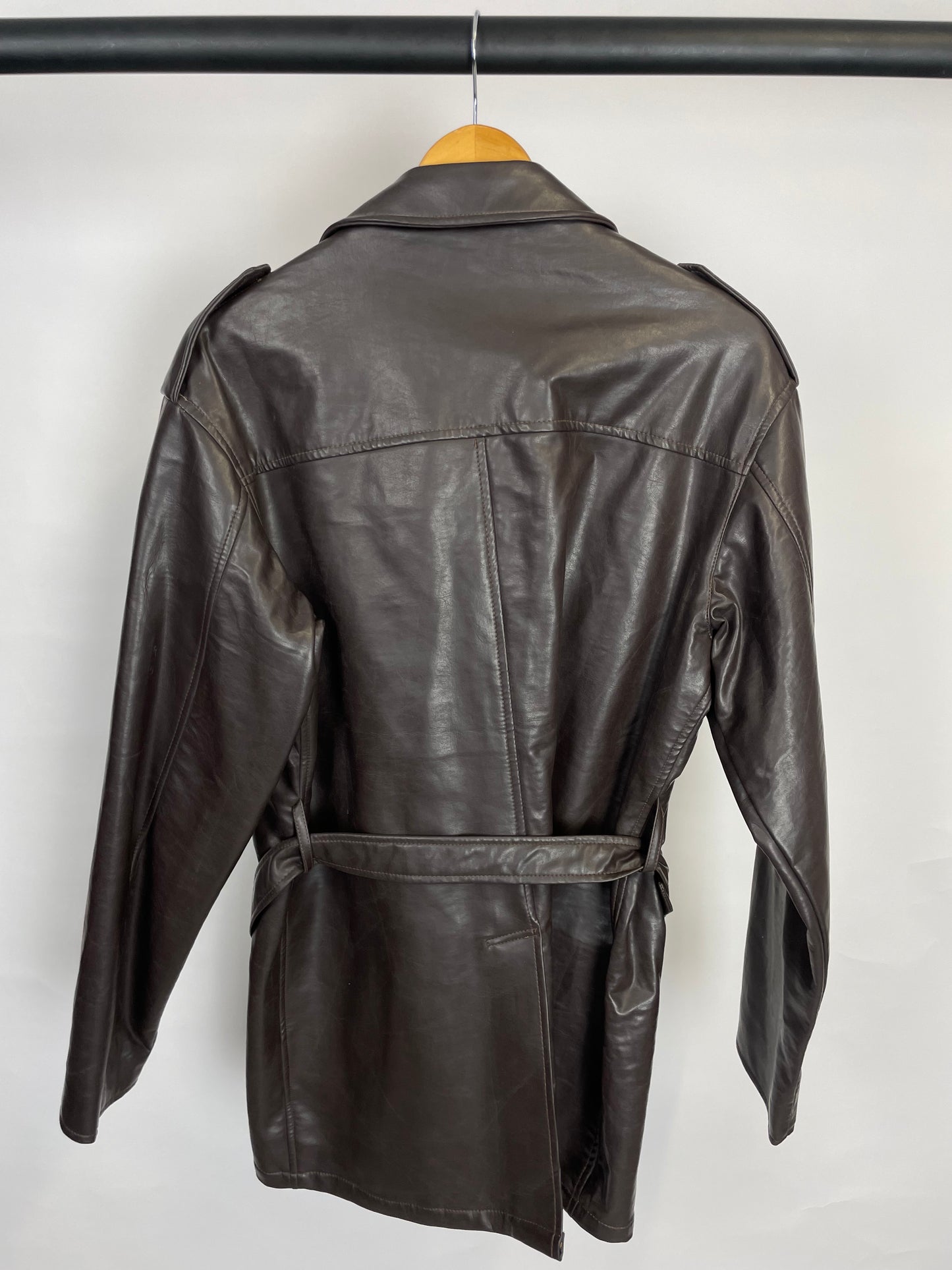 Vintage 90s Selrig Long Leather Jacket