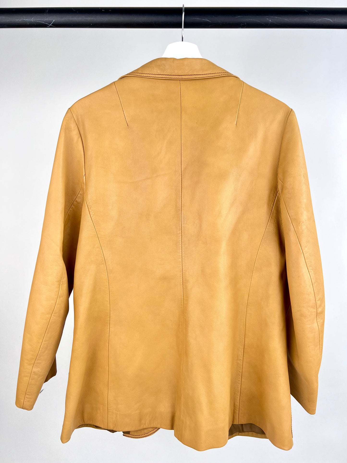 Vintage 90s Tan Leather Jacket