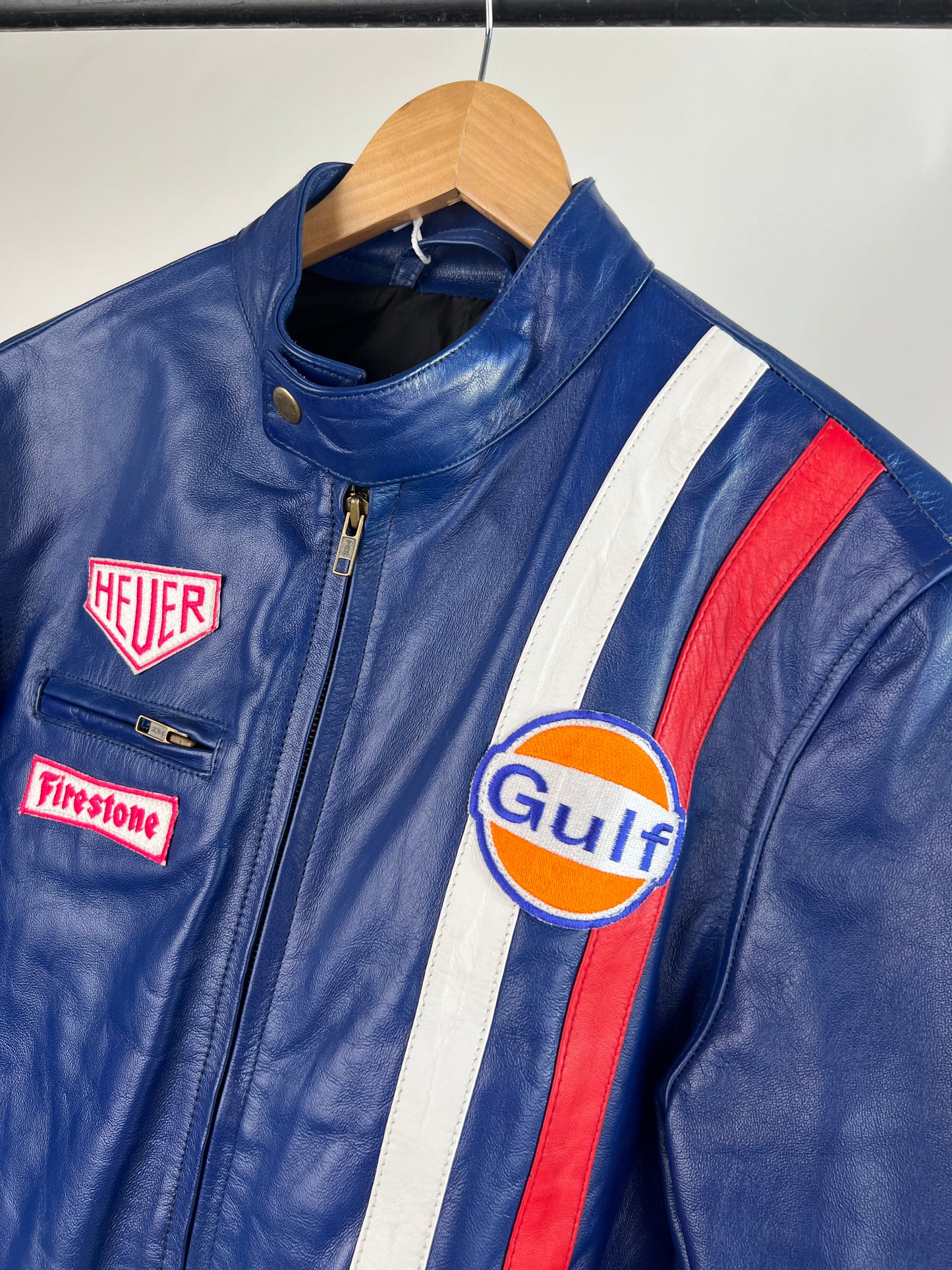 Vintage 90s Steve McQueen Leather Motorbike Jacket