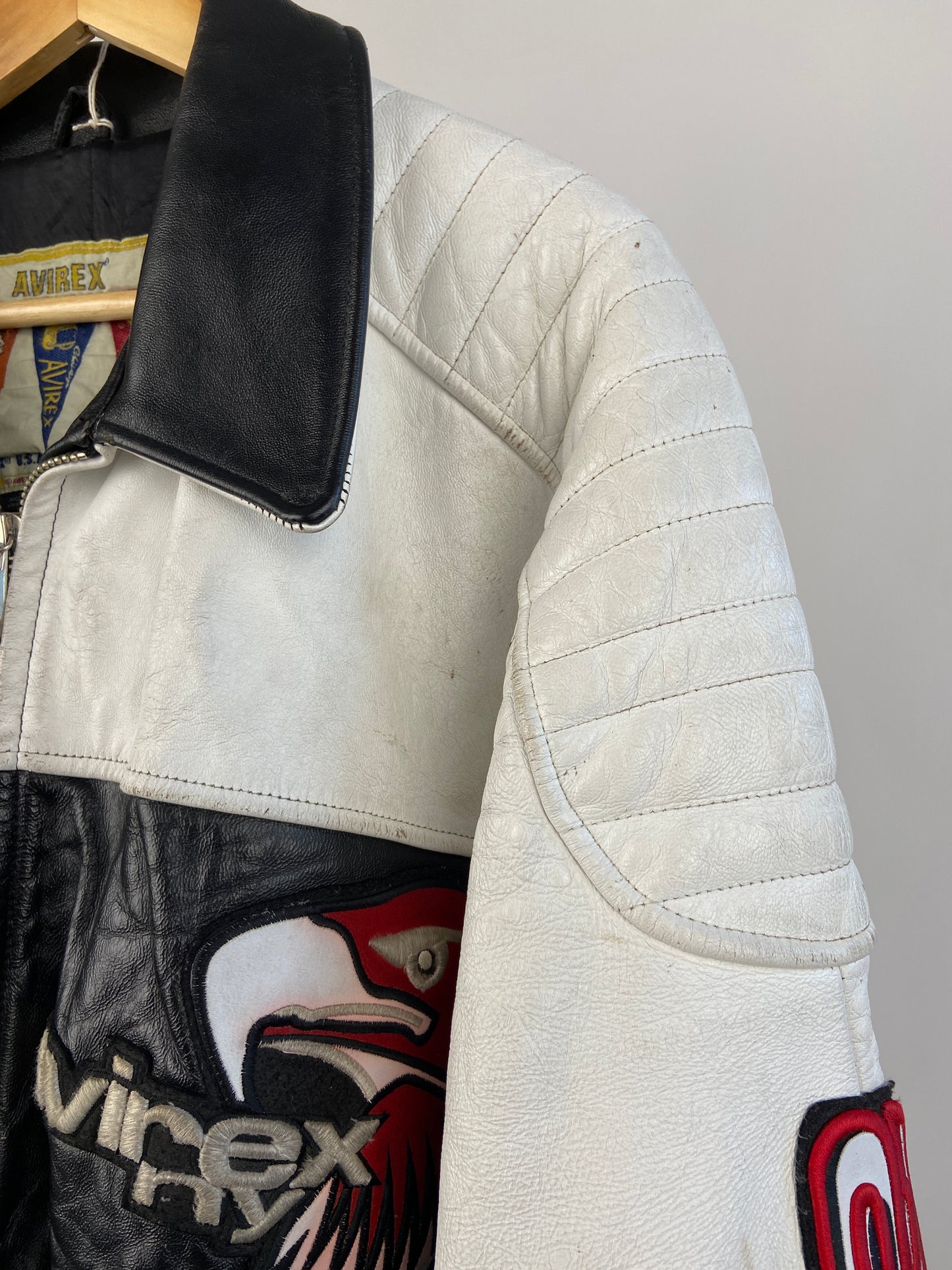 Vintage Avirex 90s Leather Bomber Jacket