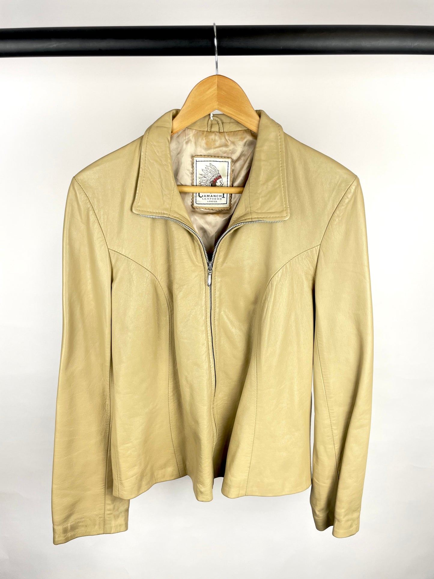 Vintage 90s Chamanchi London Leather Jacket