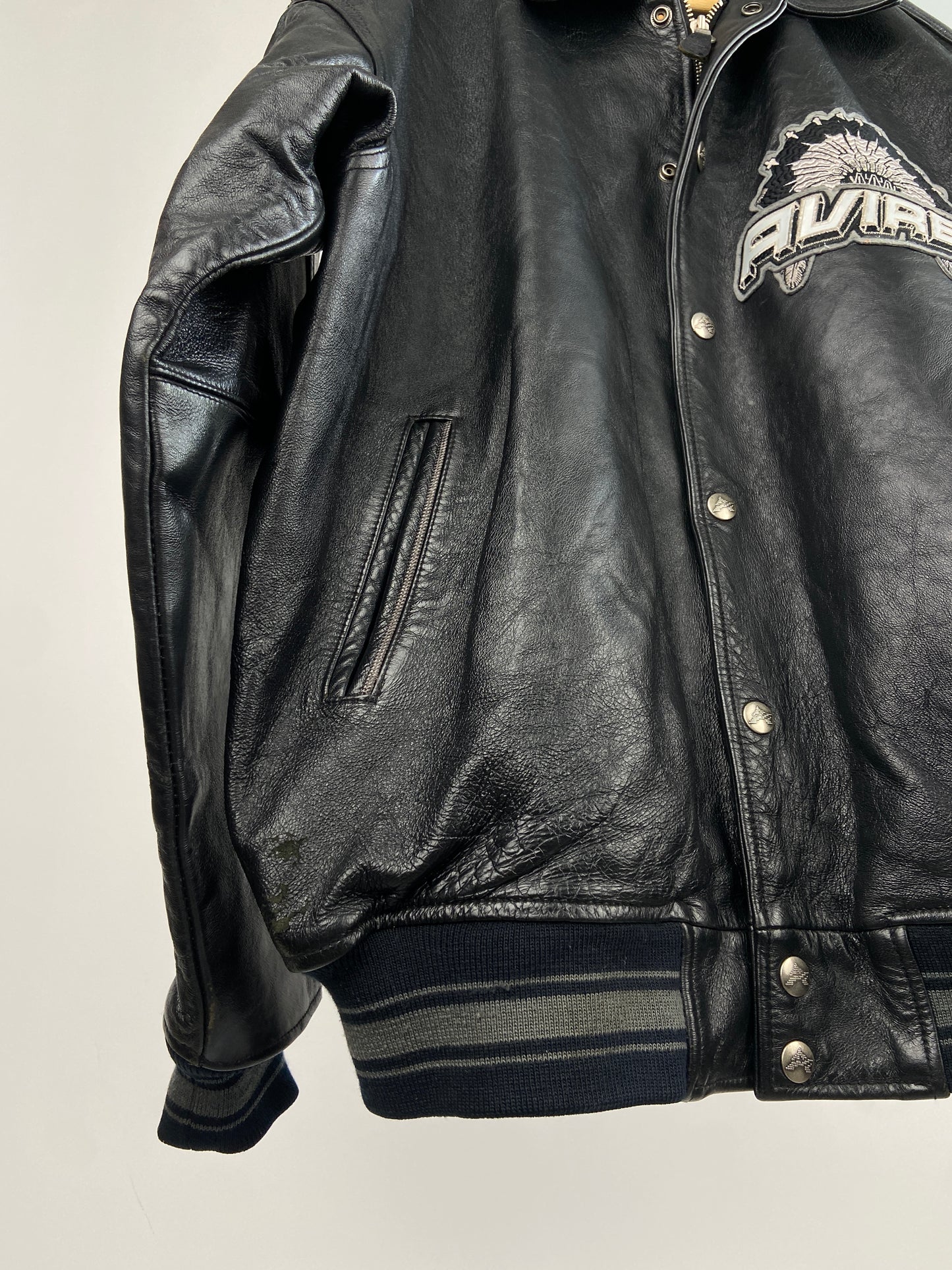 Vintage Avirex 90s Leather Bomber Jacket