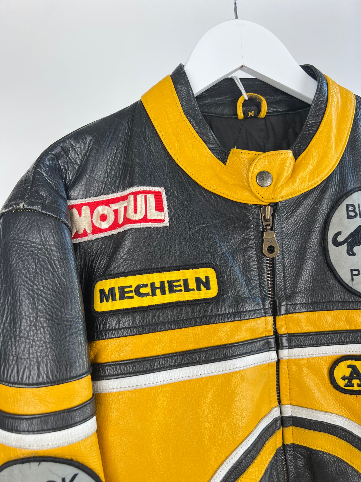 Black Panther 90s Leather Motorbike Jacket