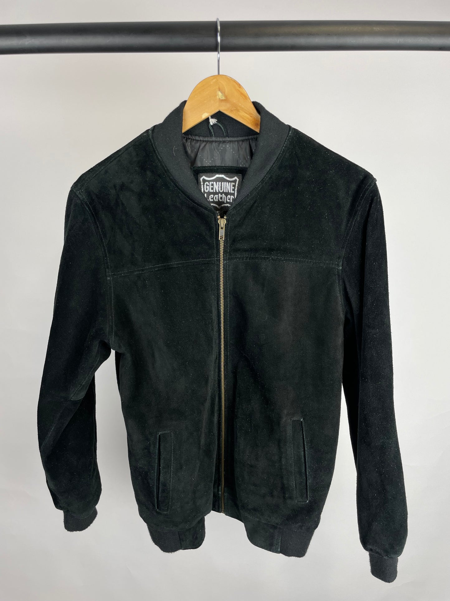 Vintage 90s Genuine Leather Bomber Suede Jacket