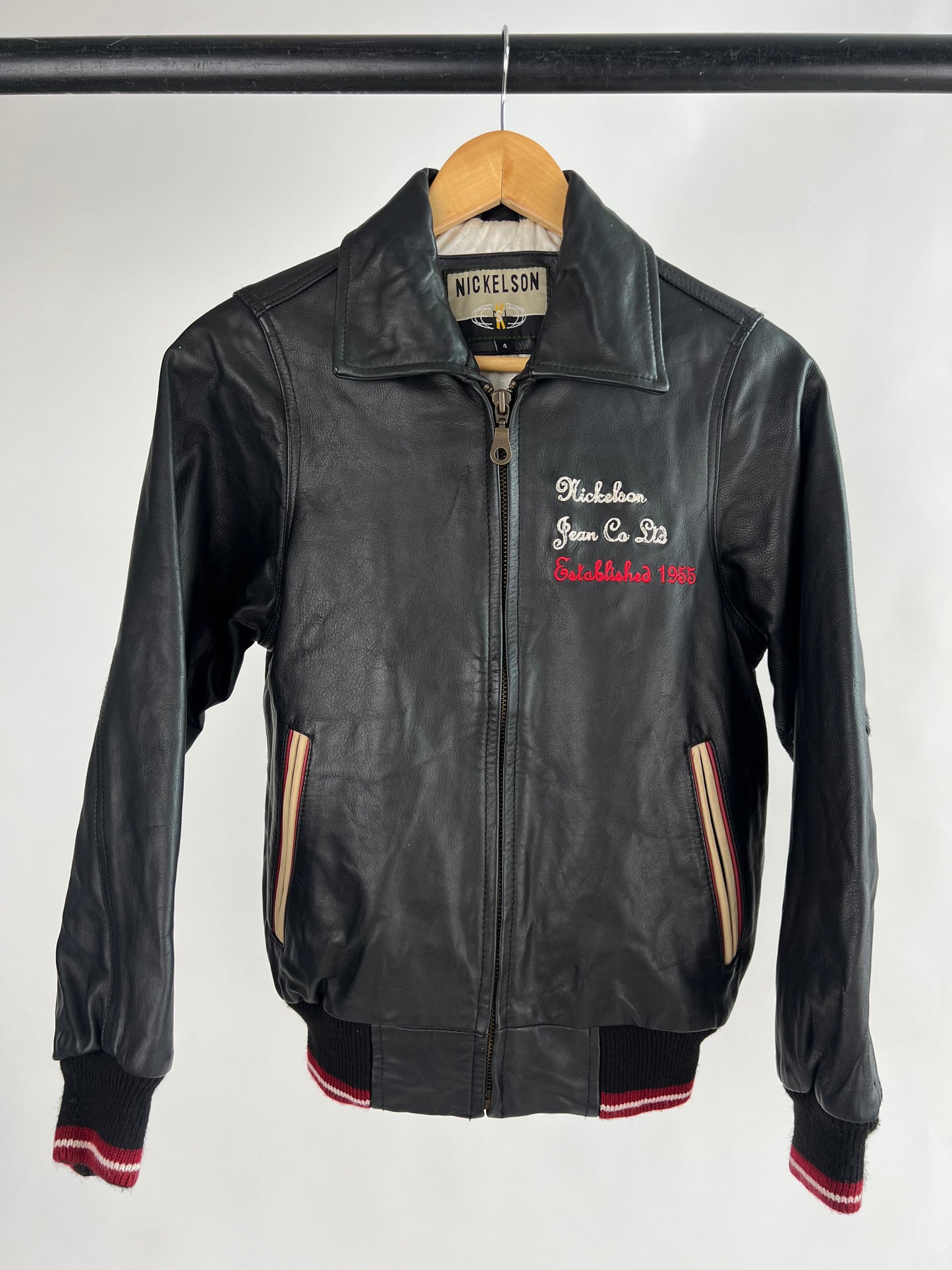 Nickelson 90s Leather Bomber Jacket