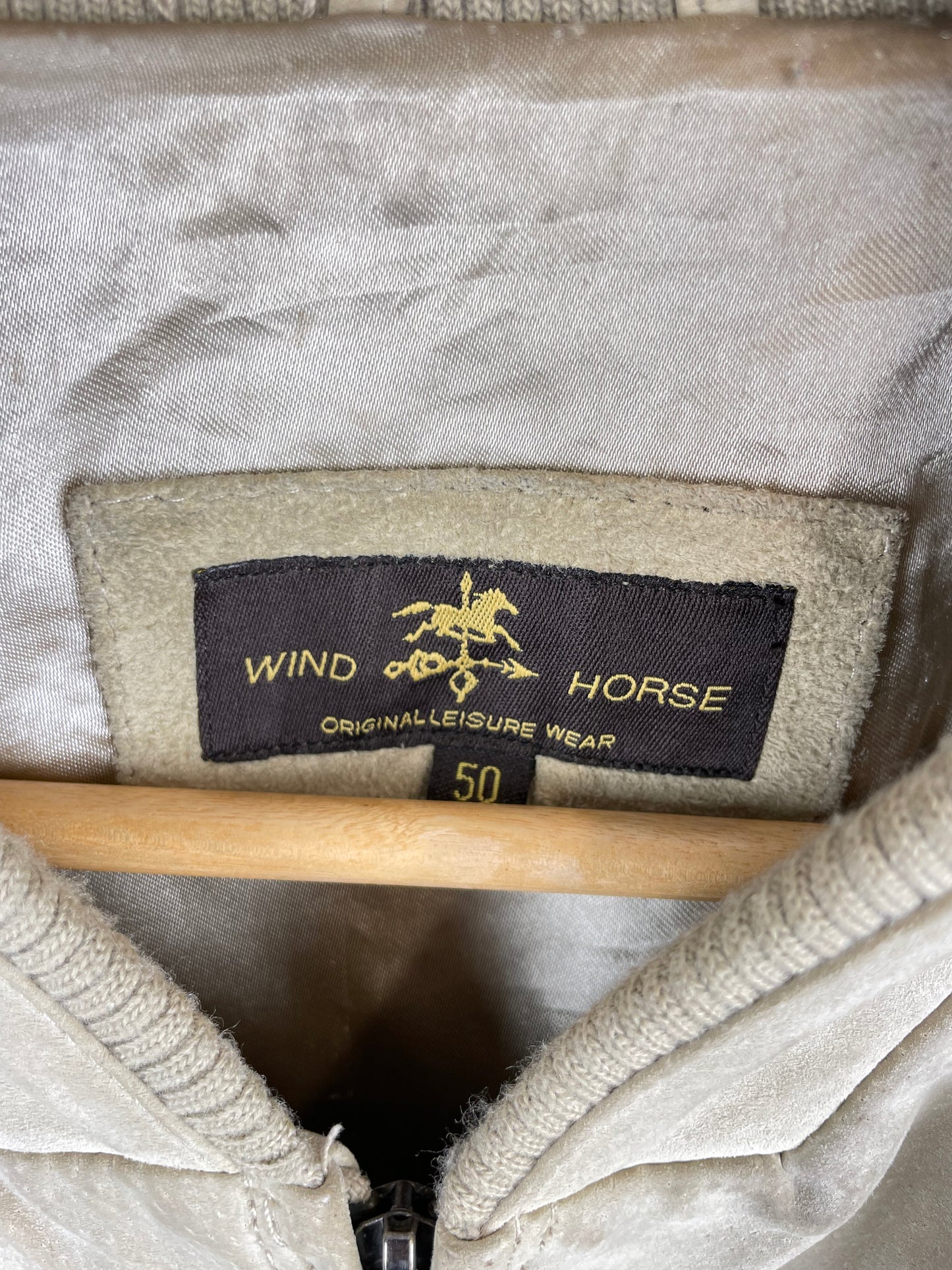 Vintage 90s Wind Horse Suede Jacket