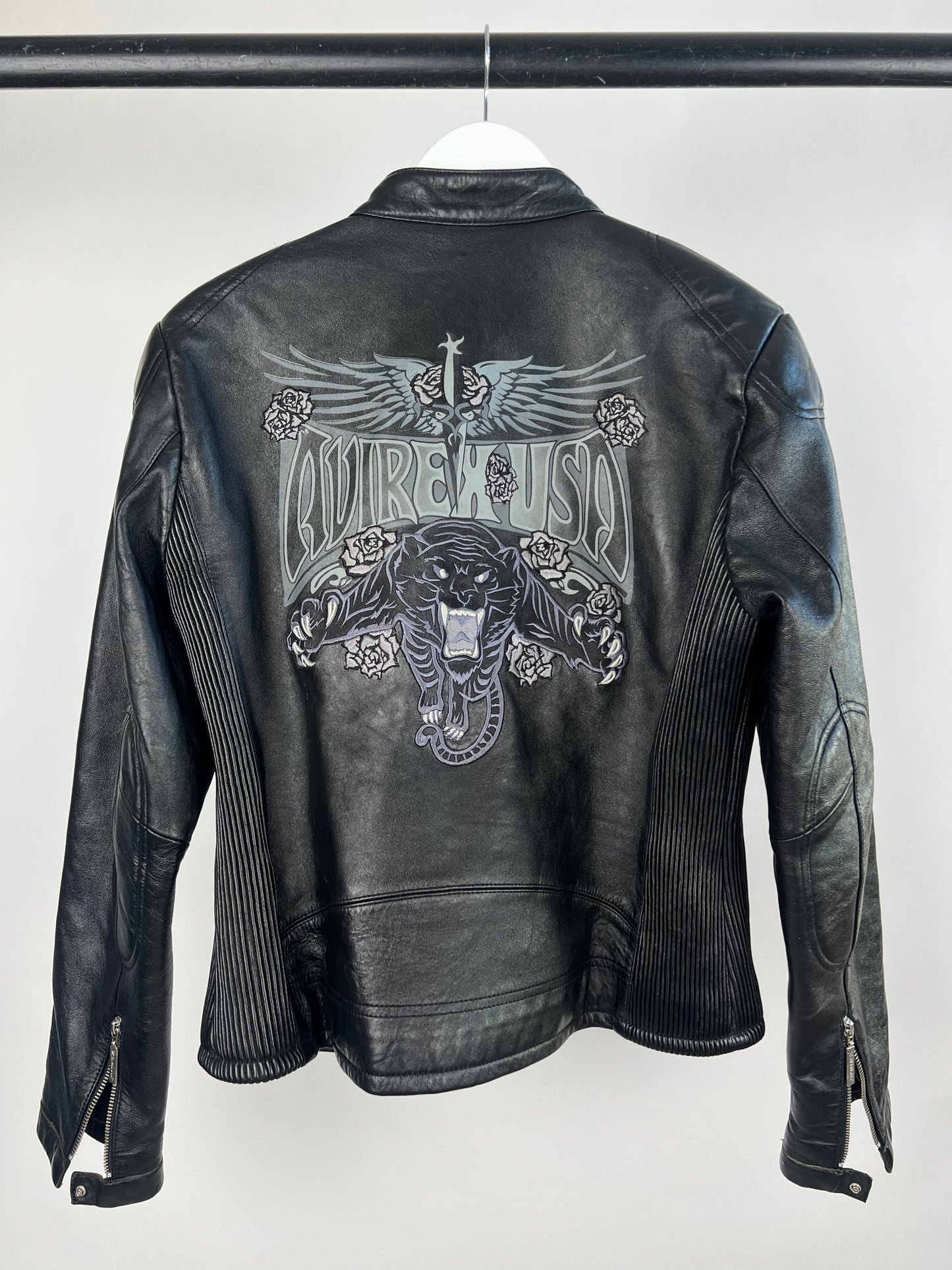Vintage 90s Avirex USA Leather Biker Jacket