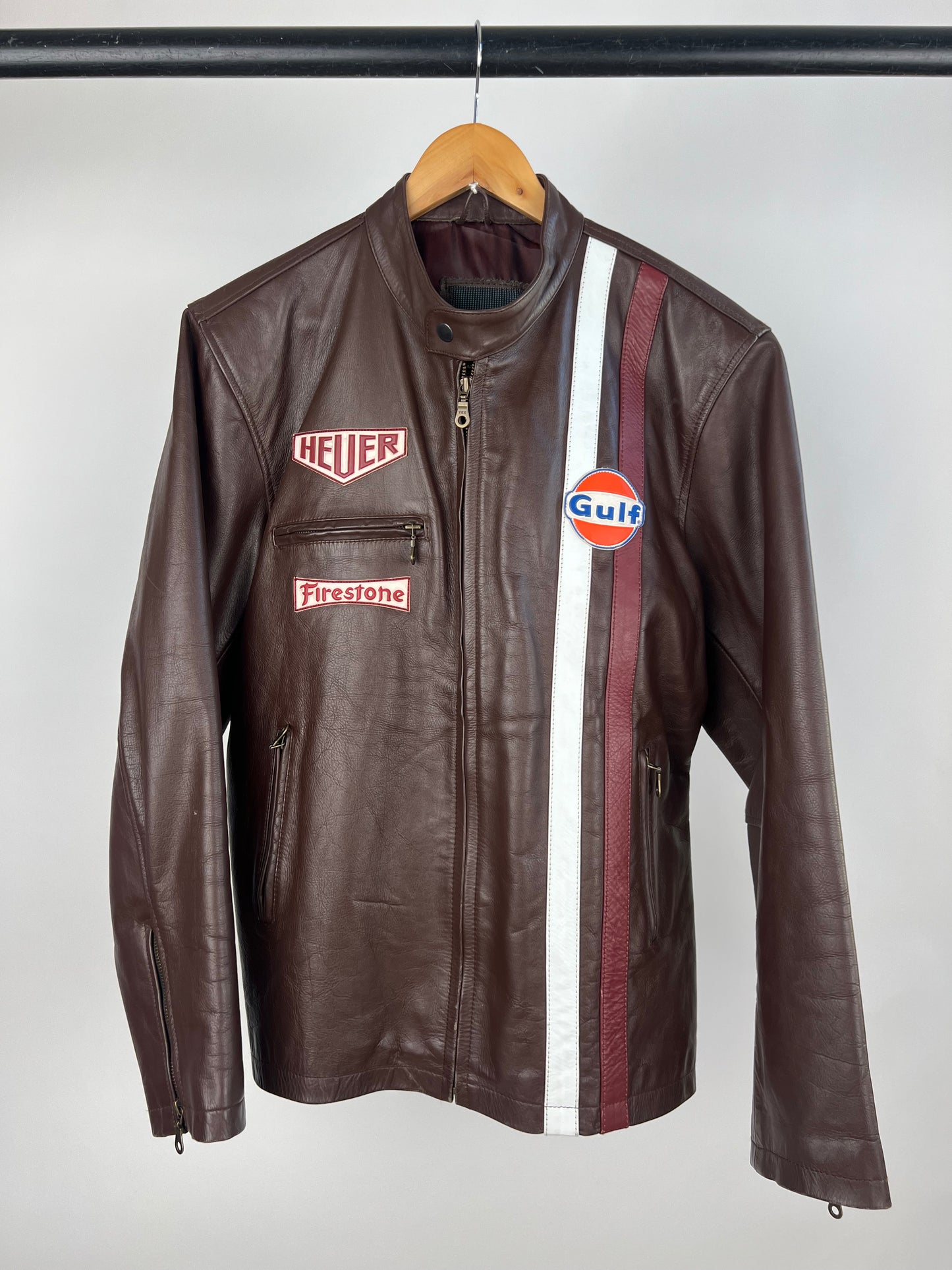 Heuer 90s Leather Motorbike Jacket