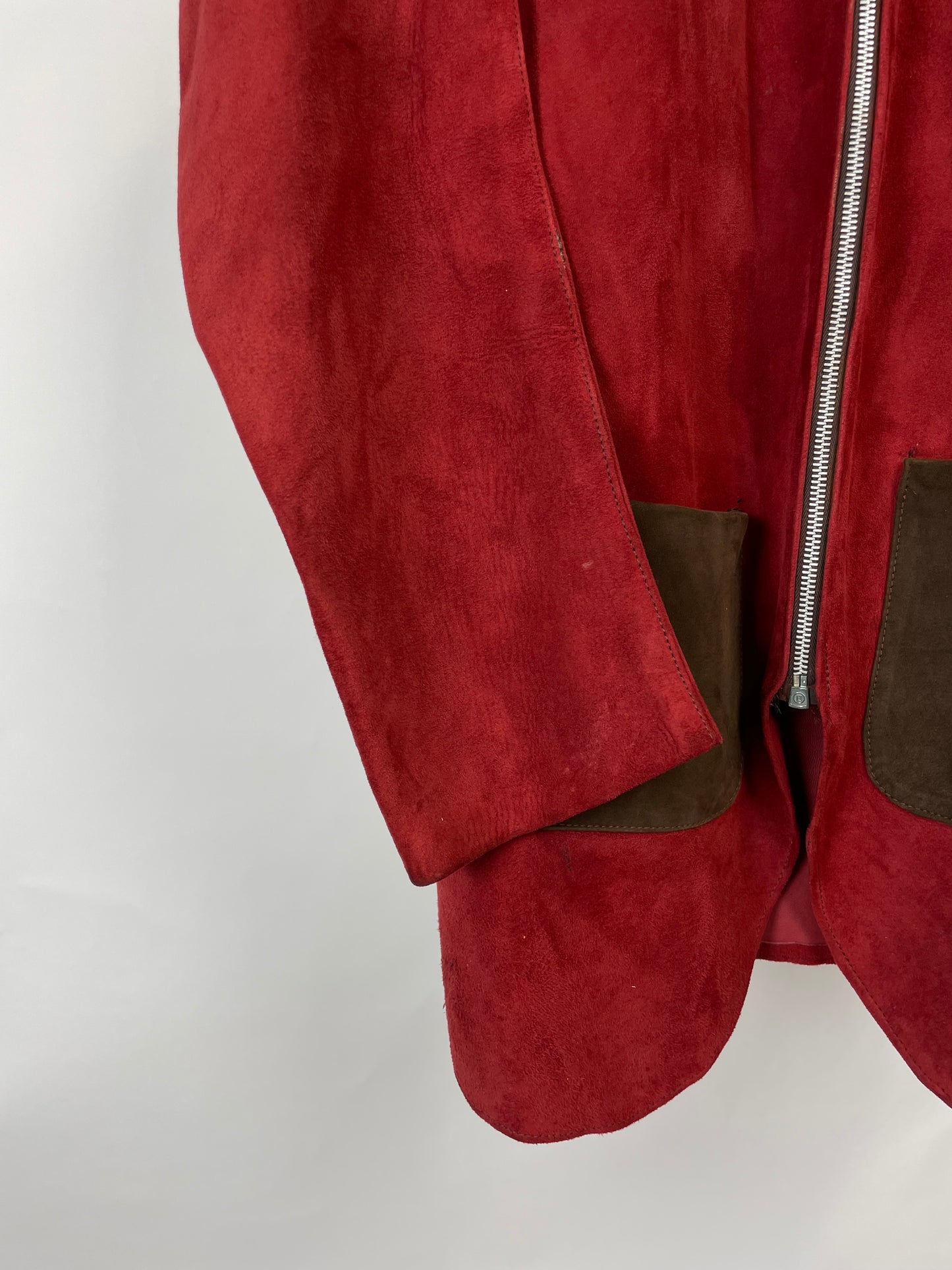 Vintage 70s Suede Contrast Colour Jacket