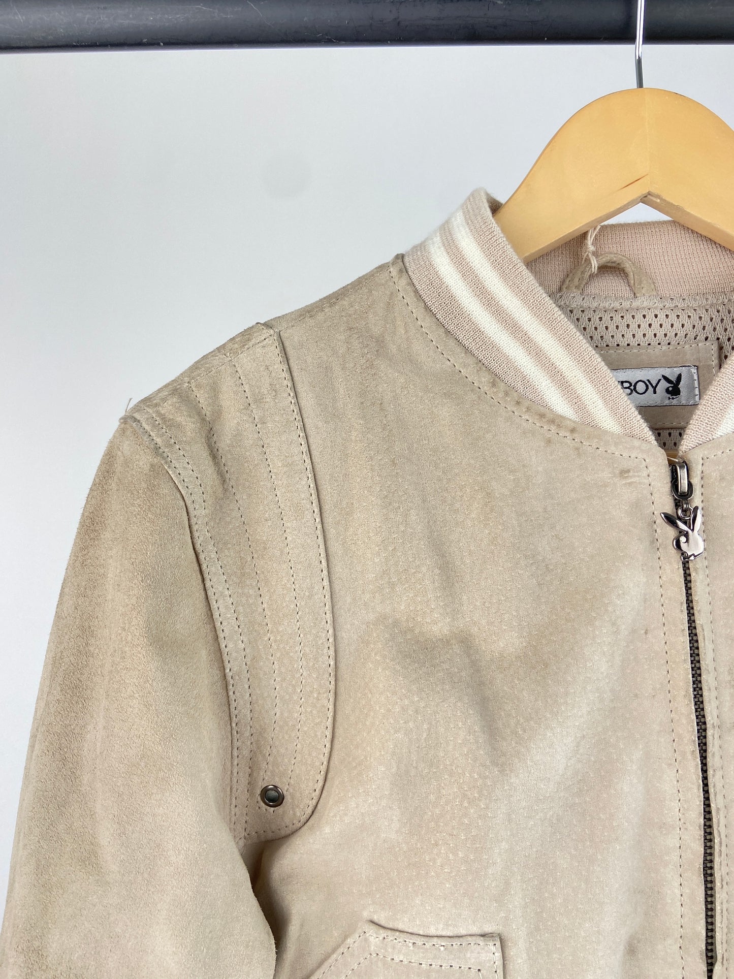 Playboy 90s Suede Bomber Jacket