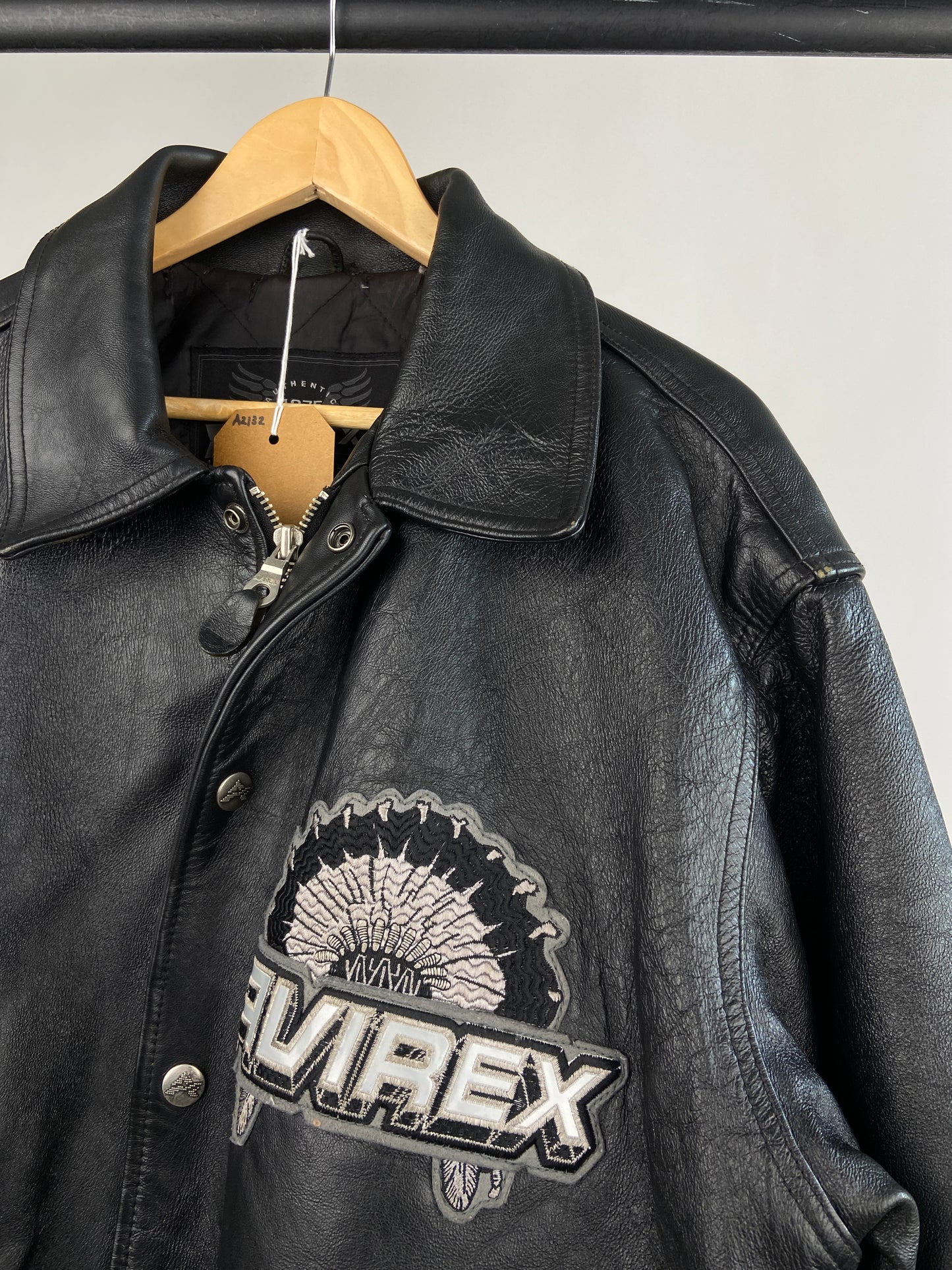 Vintage Avirex 90s Leather Bomber Jacket
