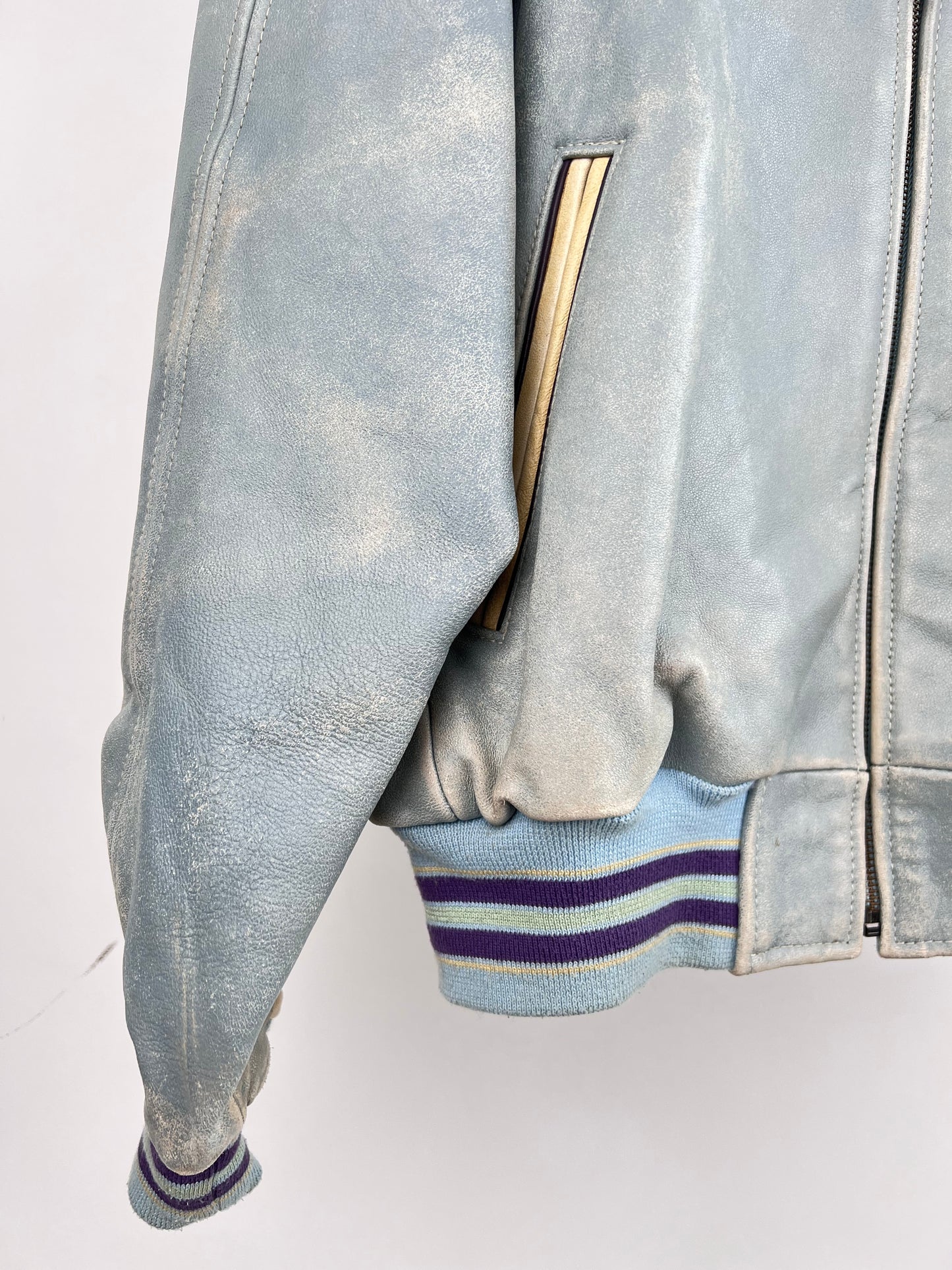 Ztribe 90s Leather Baseball Jacket