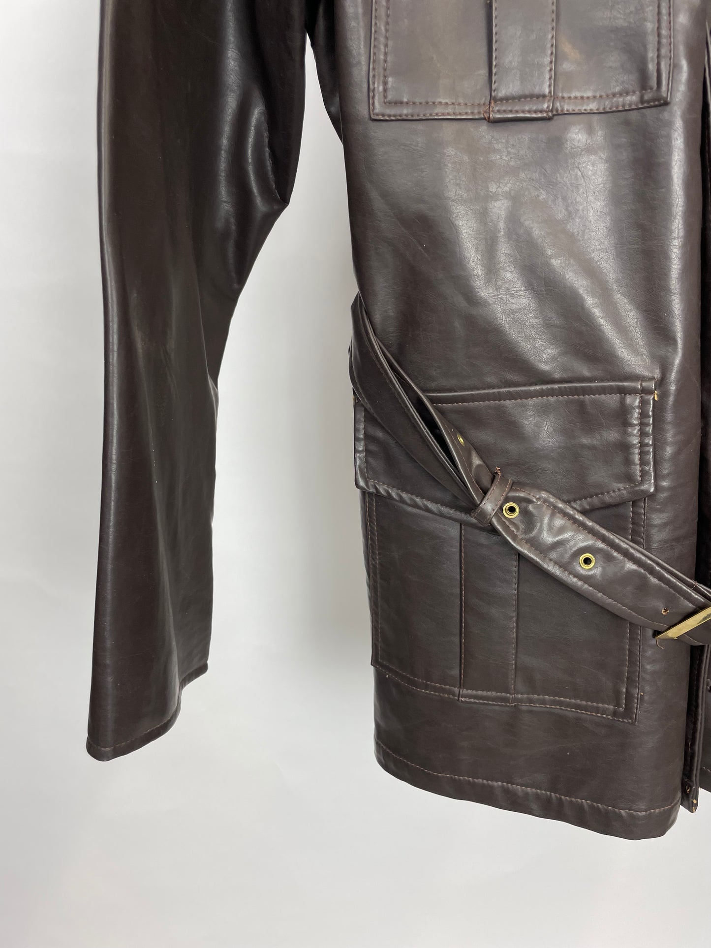 Vintage 90s Selrig Long Leather Jacket